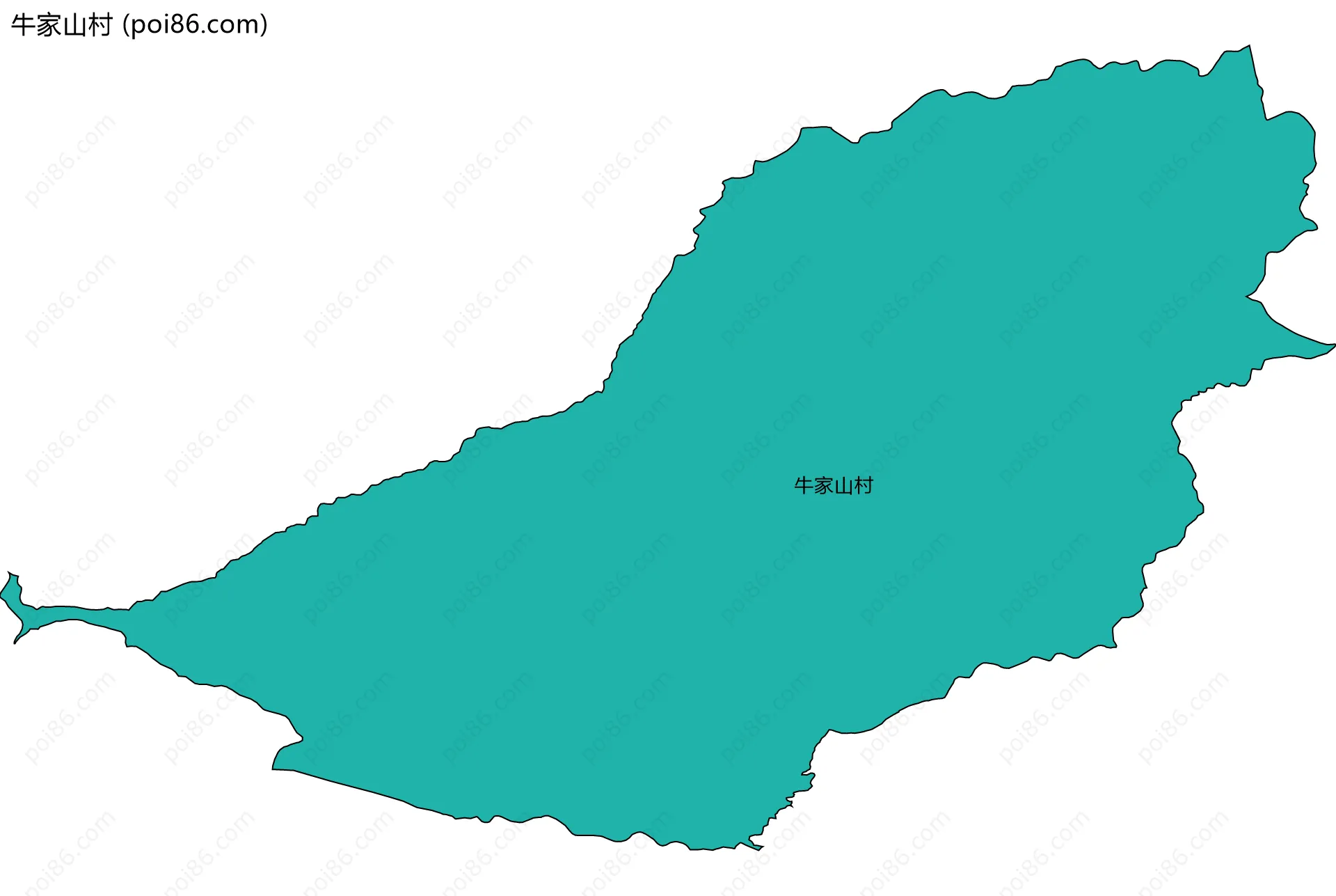 牛家山村边界地图