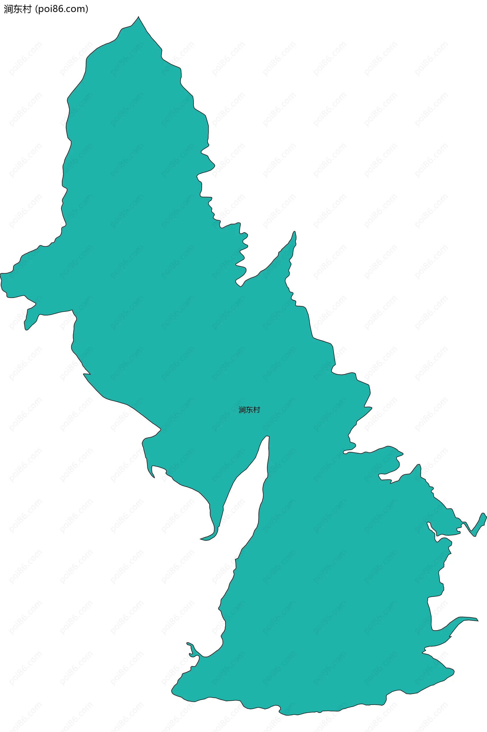 涧东村边界地图