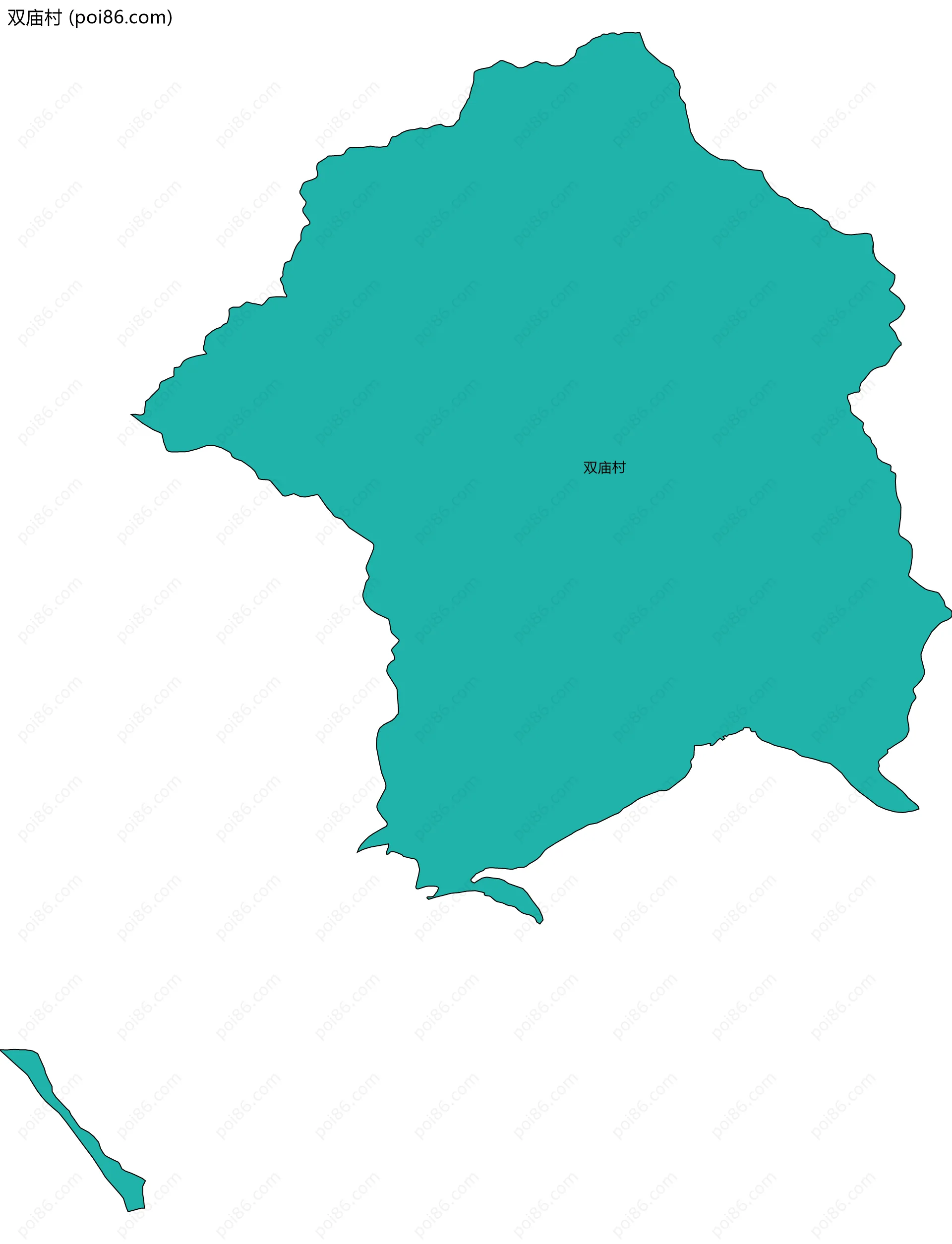 双庙村边界地图