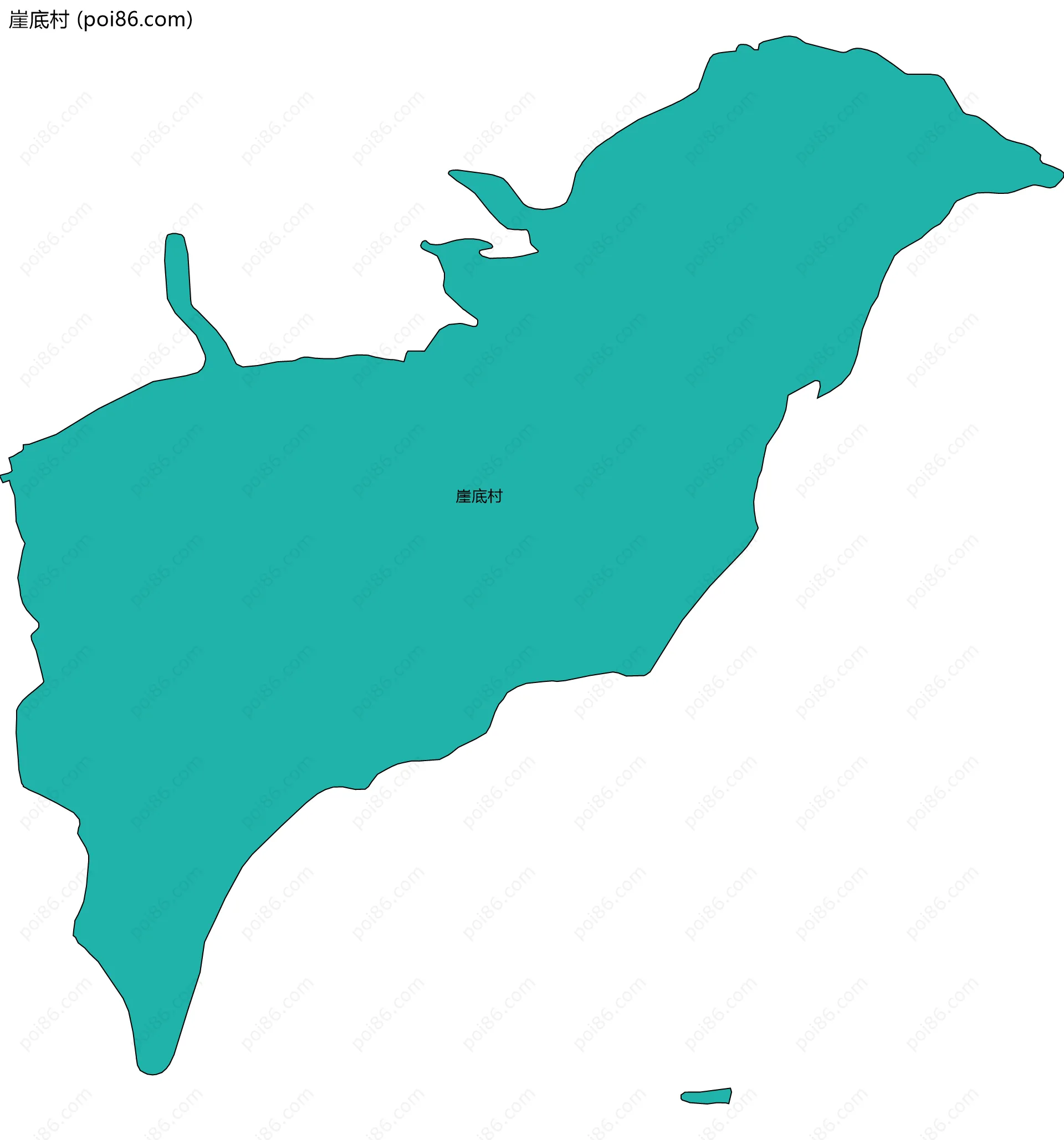 崖底村边界地图