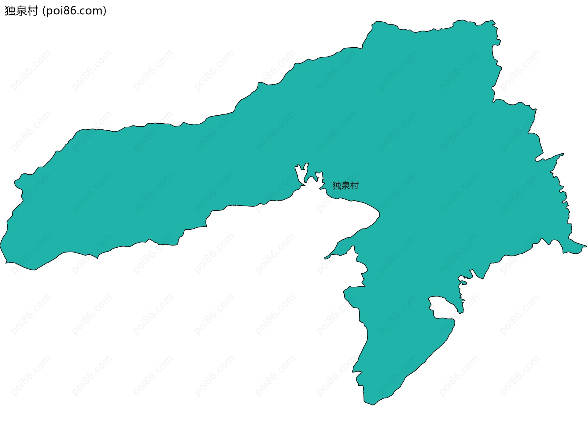 独泉村边界地图