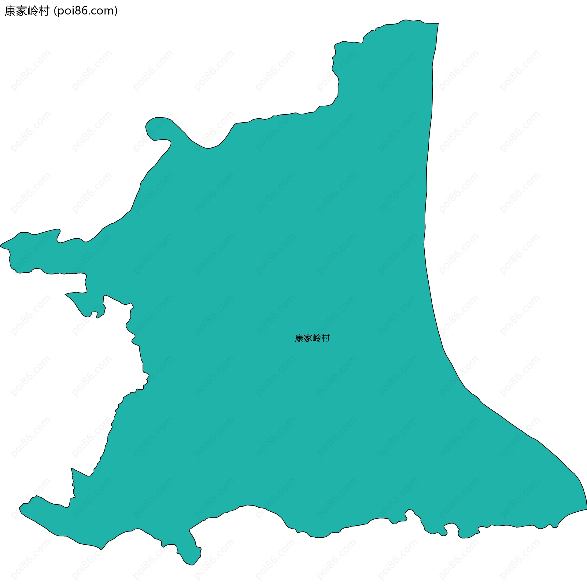 康家岭村边界地图