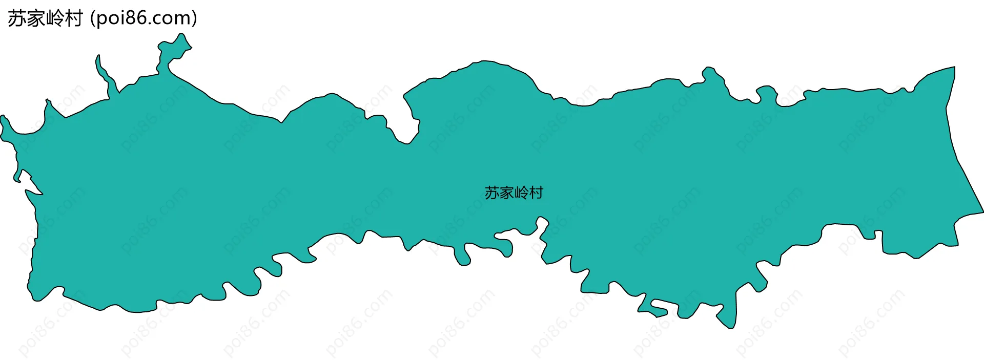 苏家岭村边界地图