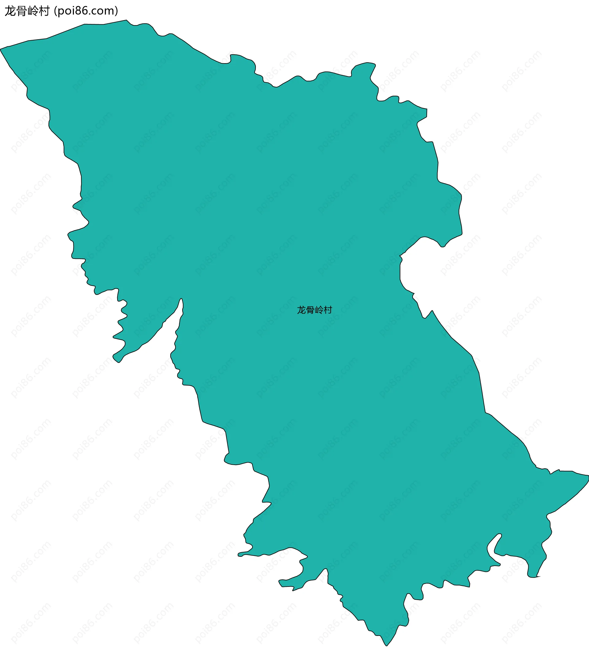 龙骨岭村边界地图