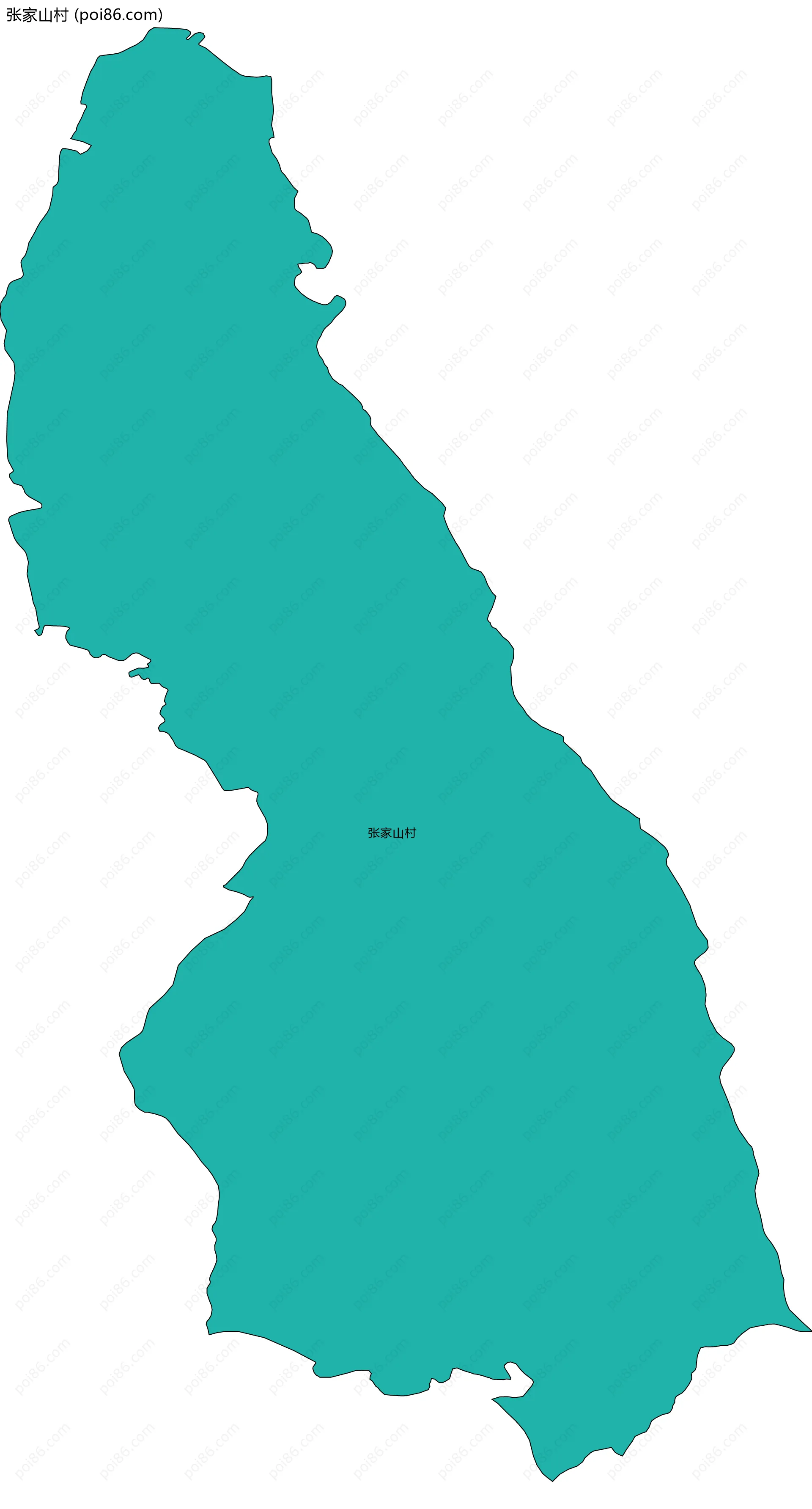 张家山村边界地图