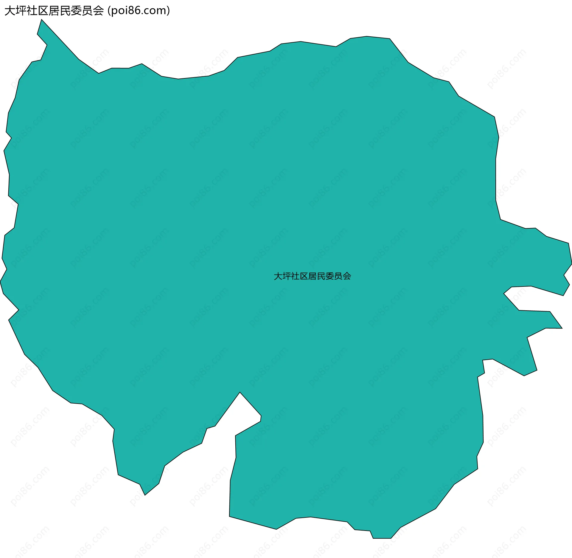 大坪社区居民委员会边界地图