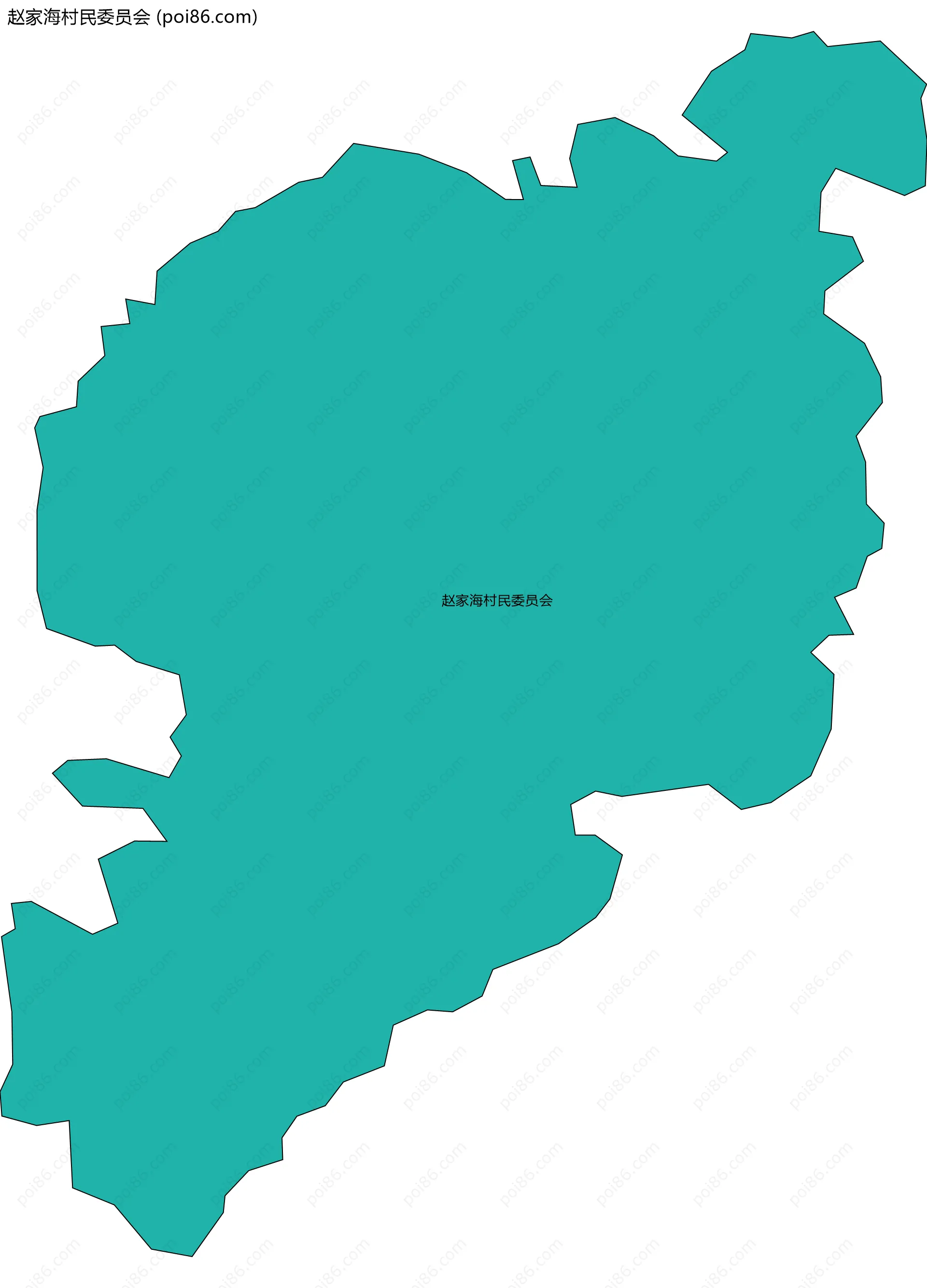 赵家海村民委员会边界地图
