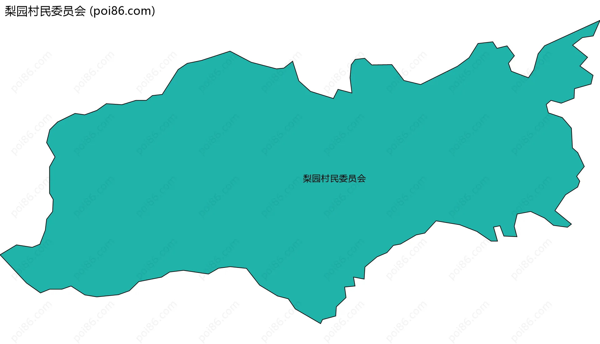 梨园村民委员会边界地图