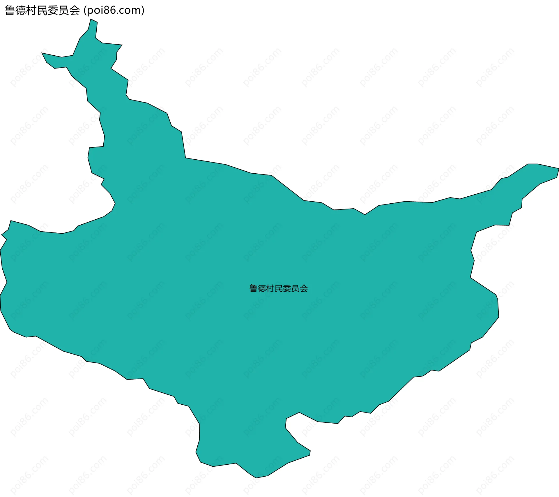 鲁德村民委员会边界地图