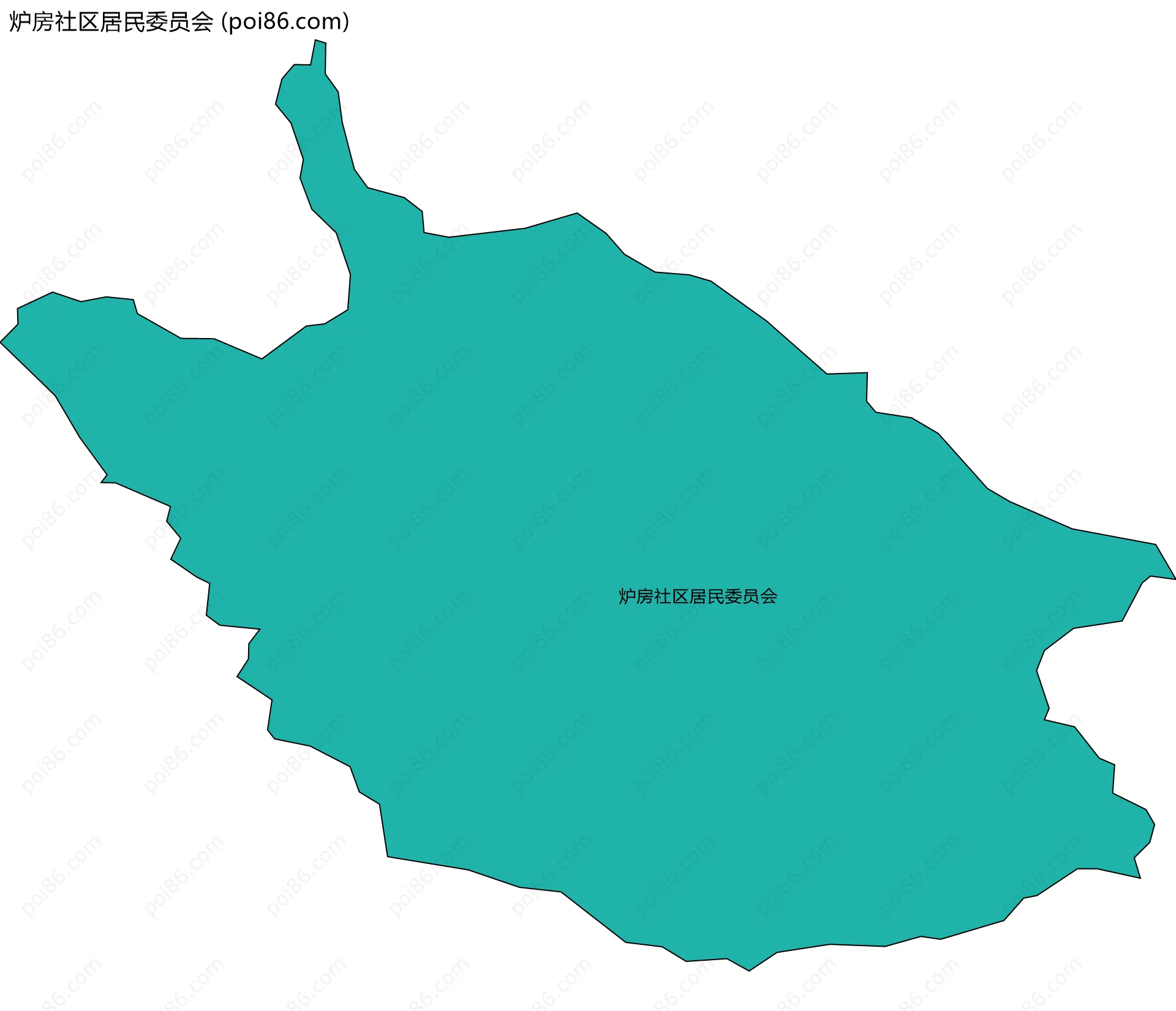 炉房社区居民委员会边界地图