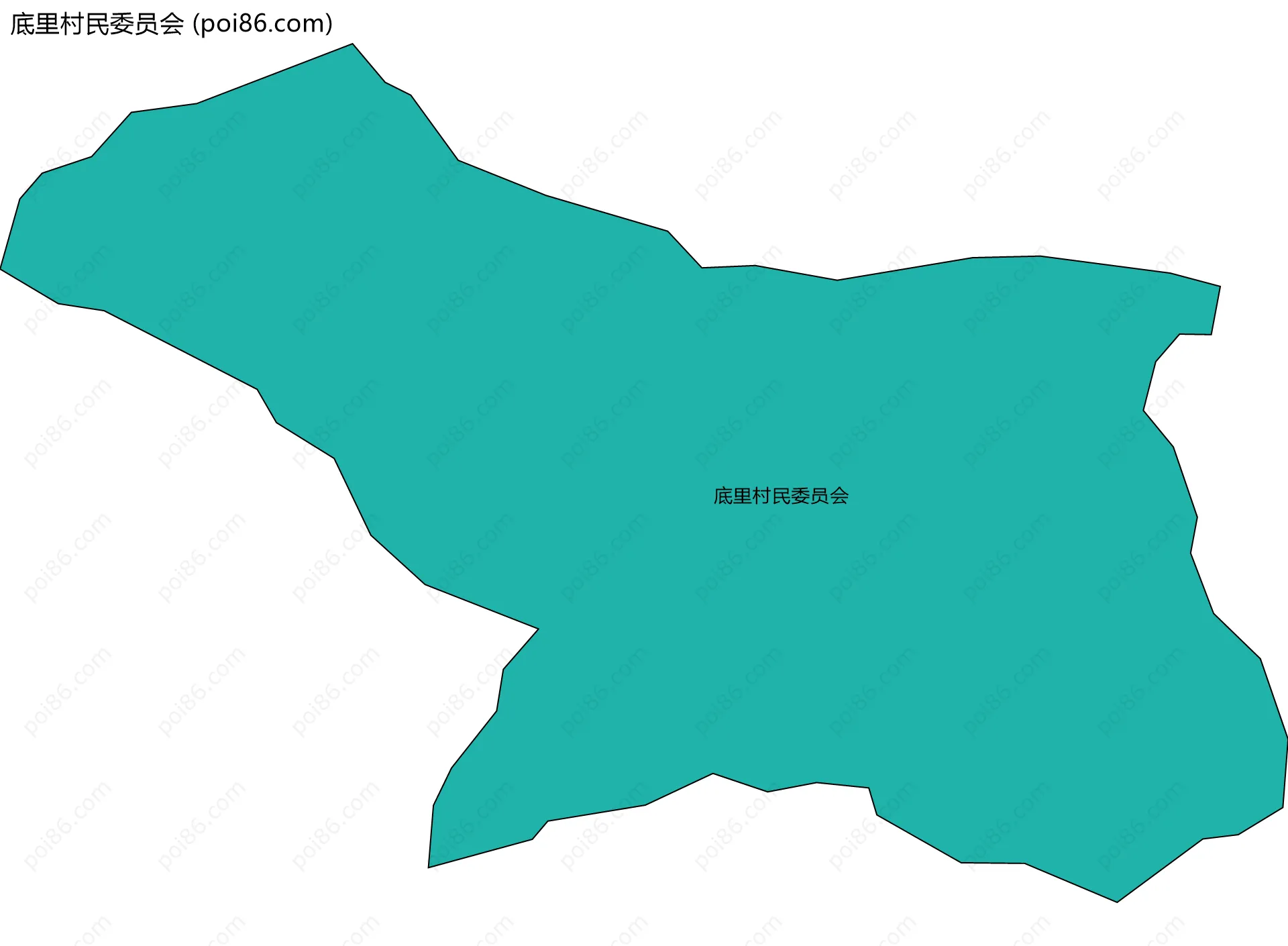 底里村民委员会边界地图