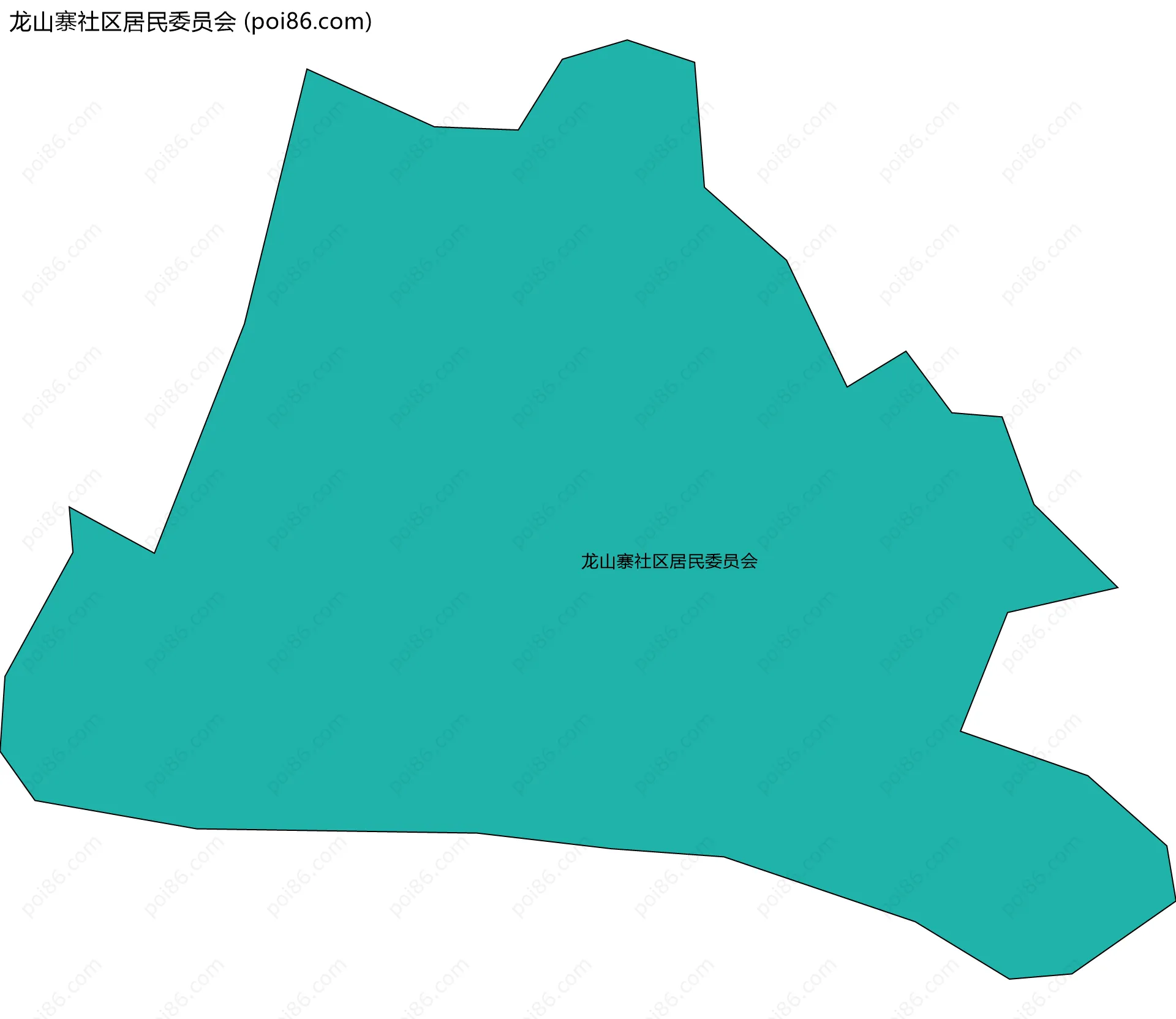 龙山寨社区居民委员会边界地图