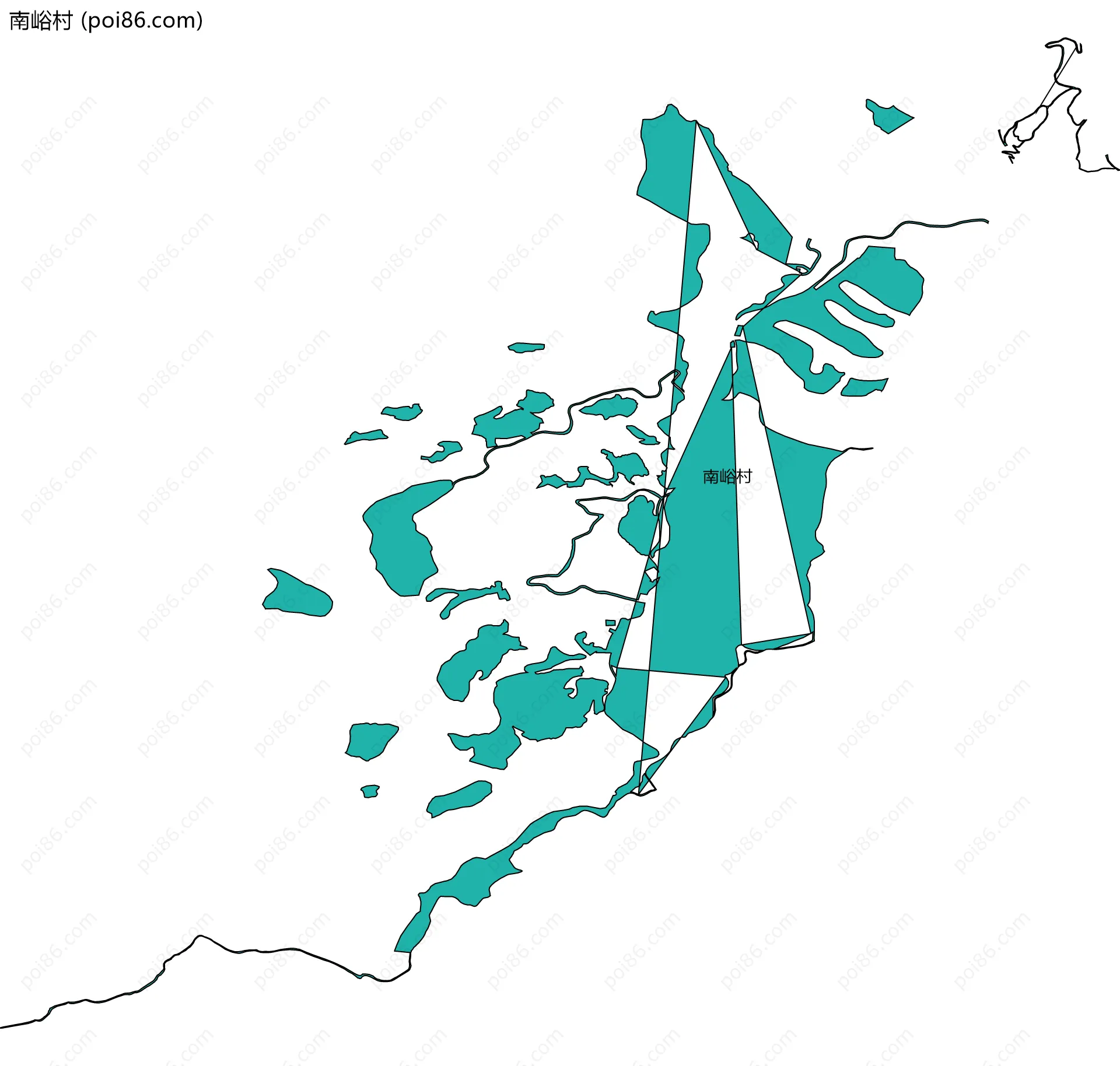 南峪村边界地图