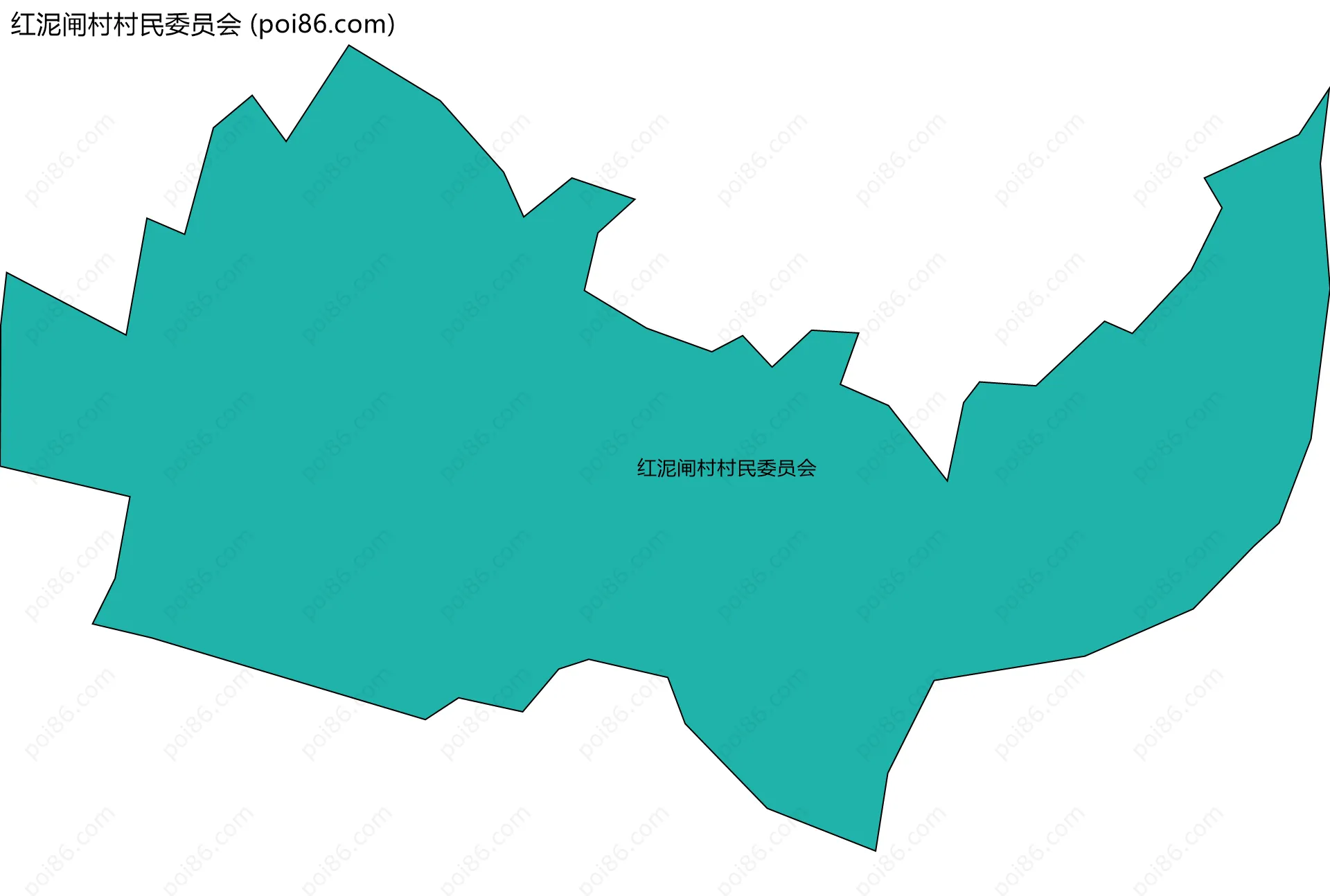 红泥闸村村民委员会边界地图