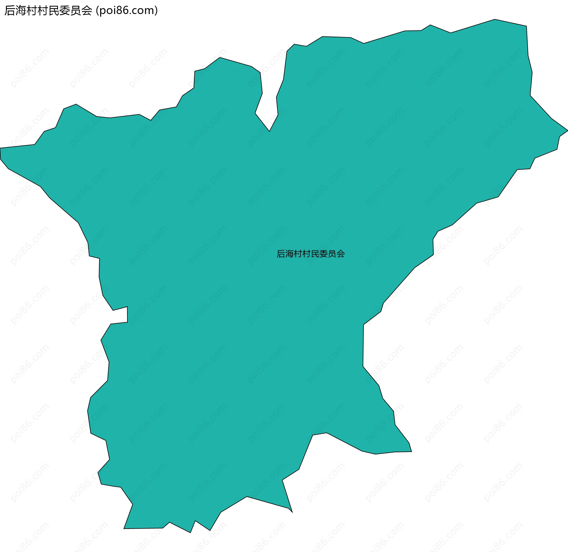 后海村村民委员会边界地图