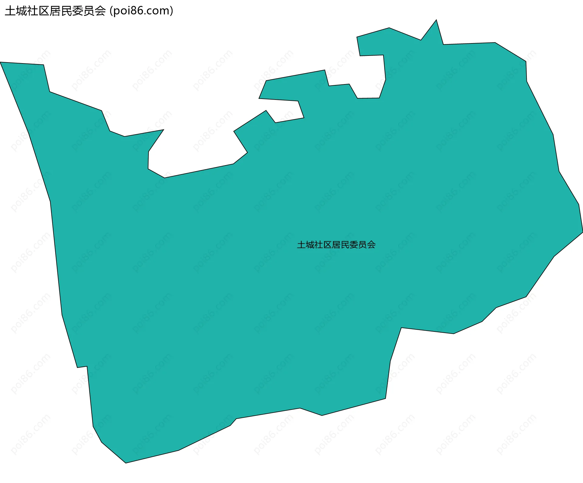 土城社区居民委员会边界地图