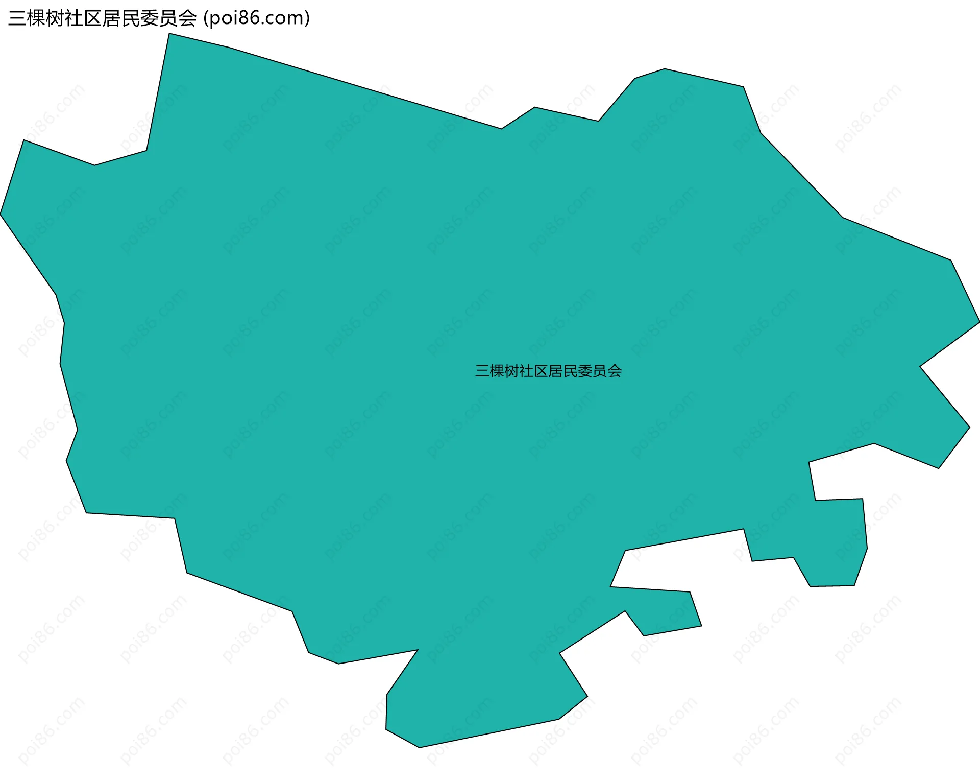三棵树社区居民委员会边界地图