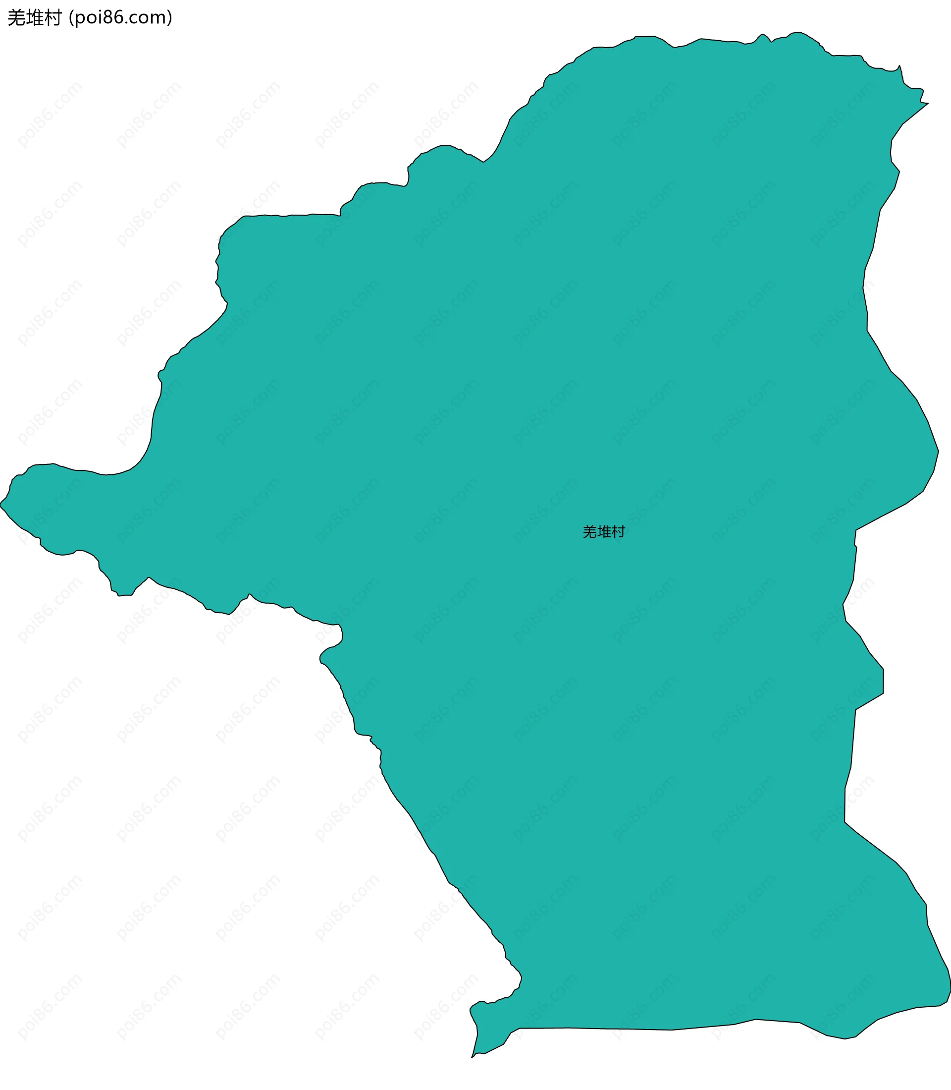 羌堆村边界地图