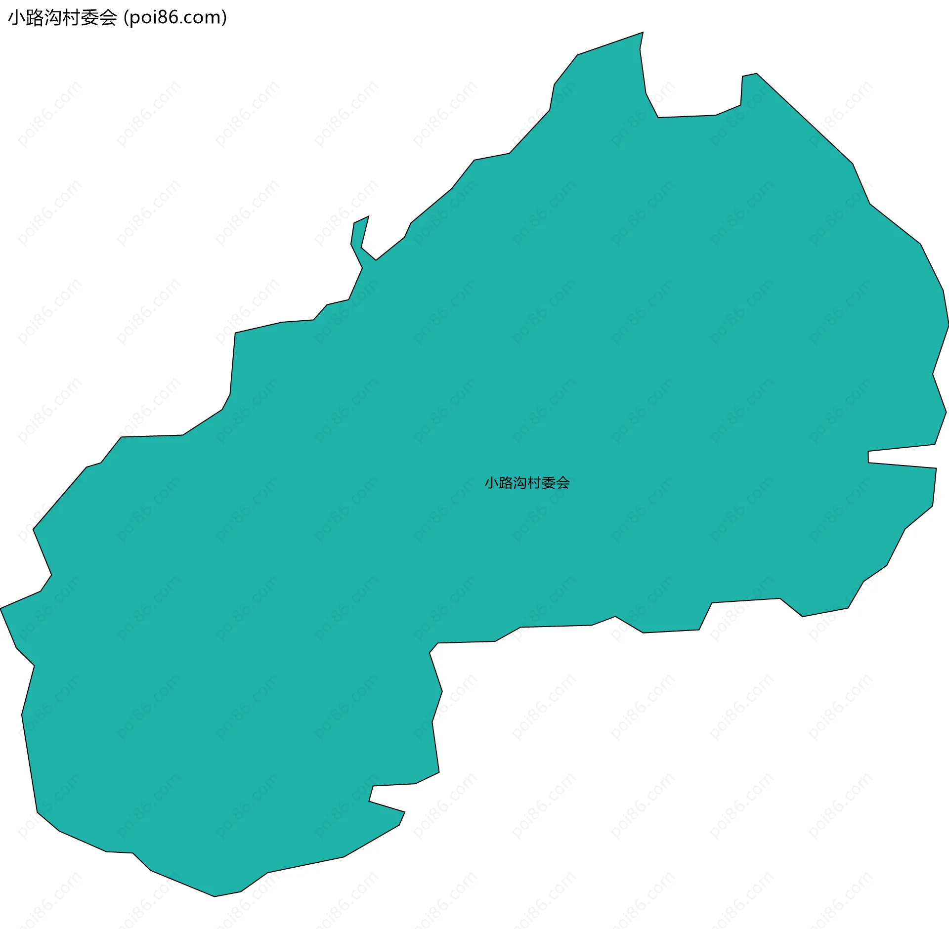 小路沟村委会边界地图