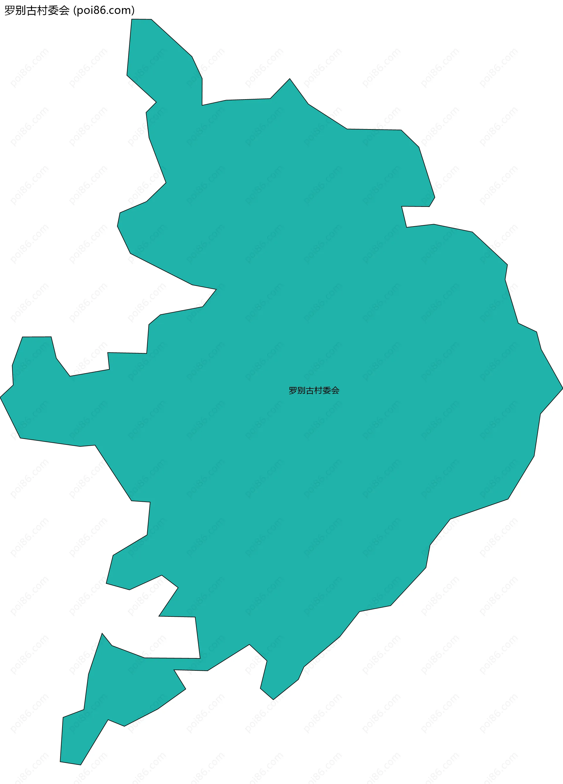 罗别古村委会边界地图