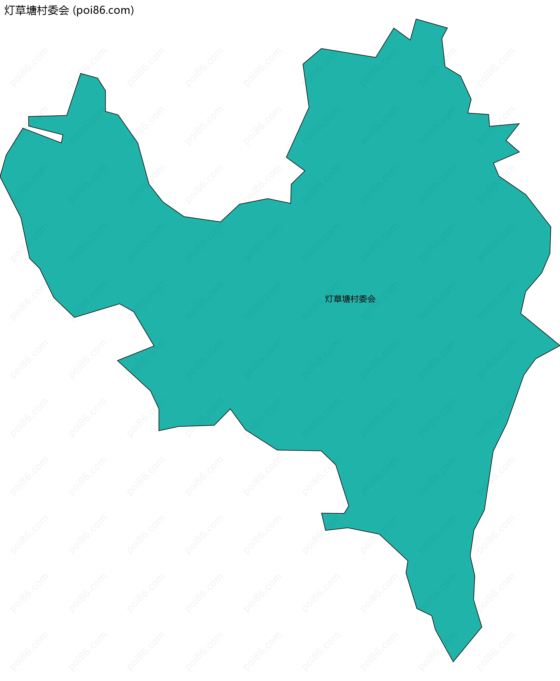 灯草塘村委会边界地图