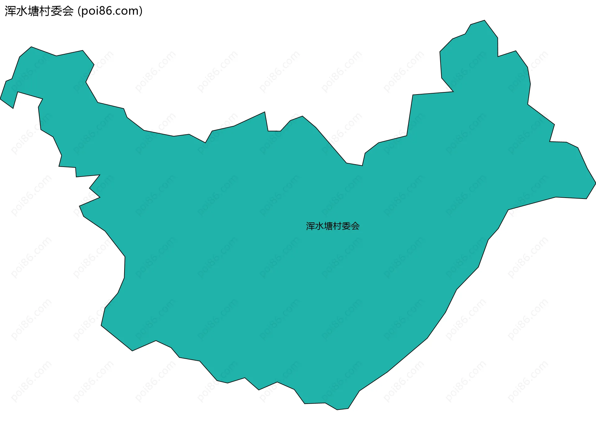 浑水塘村委会边界地图