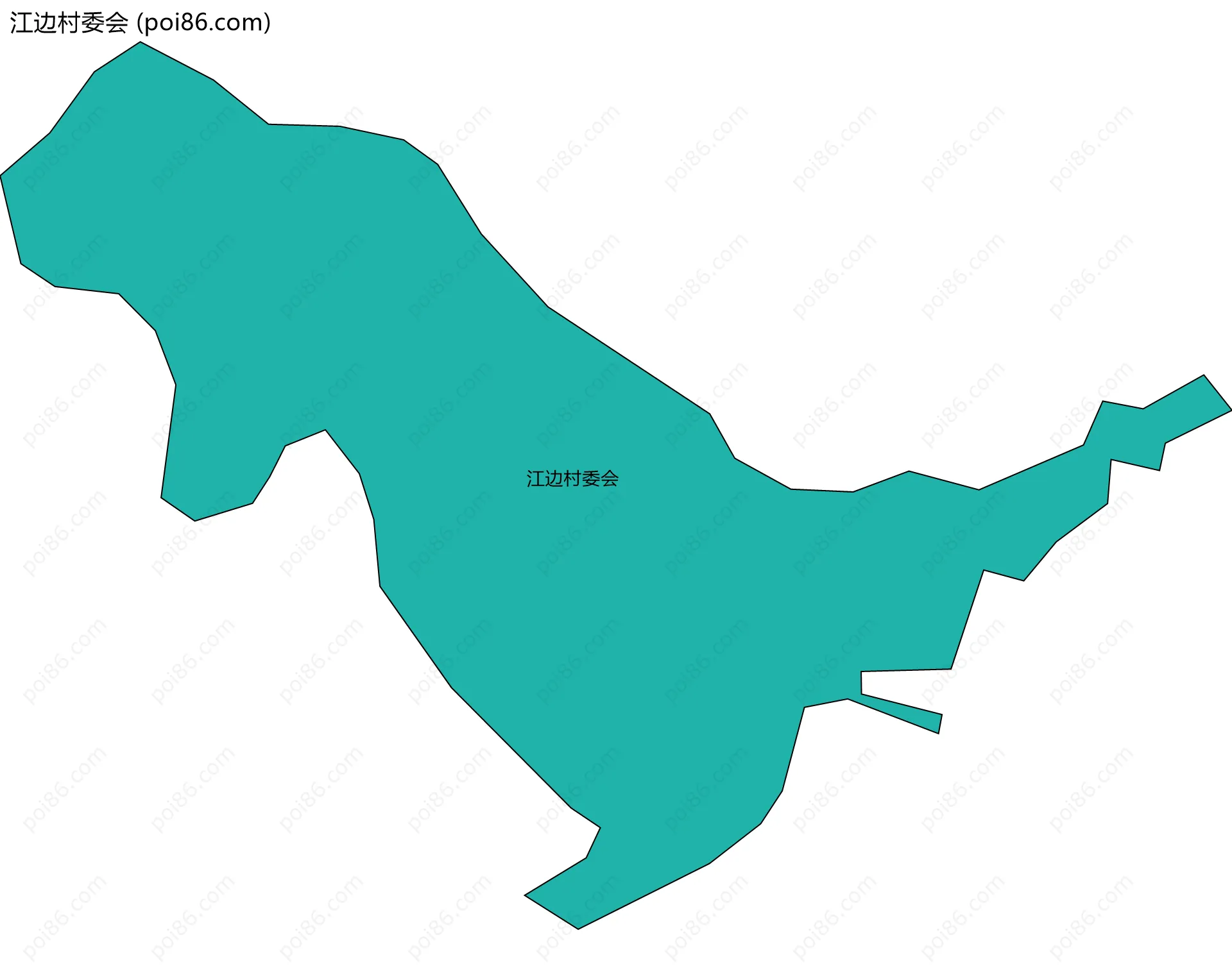 江边村委会边界地图