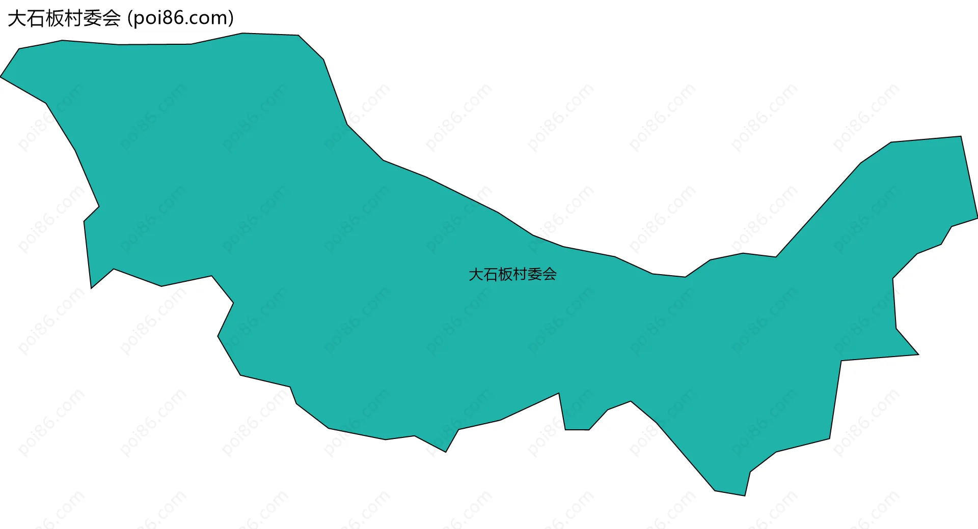 大石板村委会边界地图