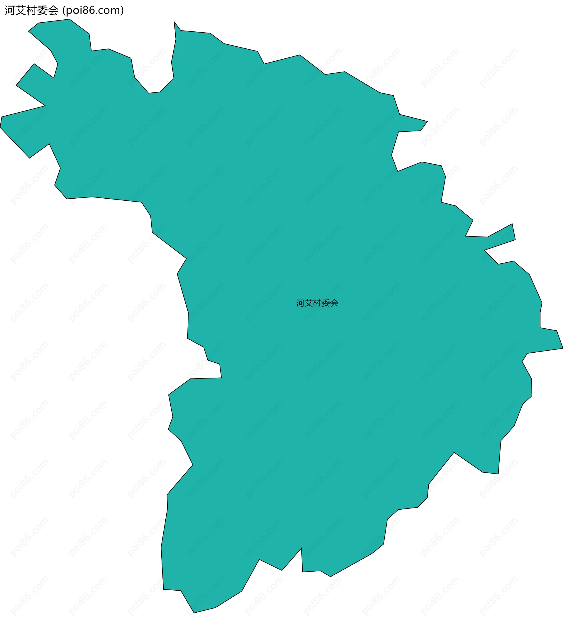 河艾村委会边界地图