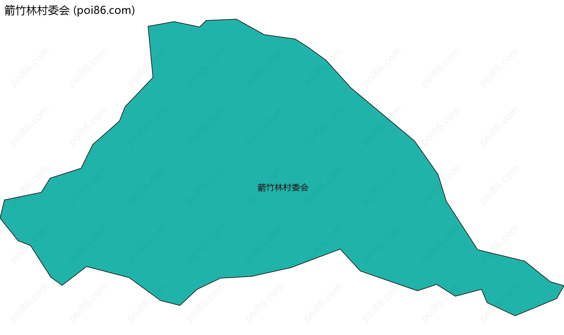箭竹林村委会边界地图