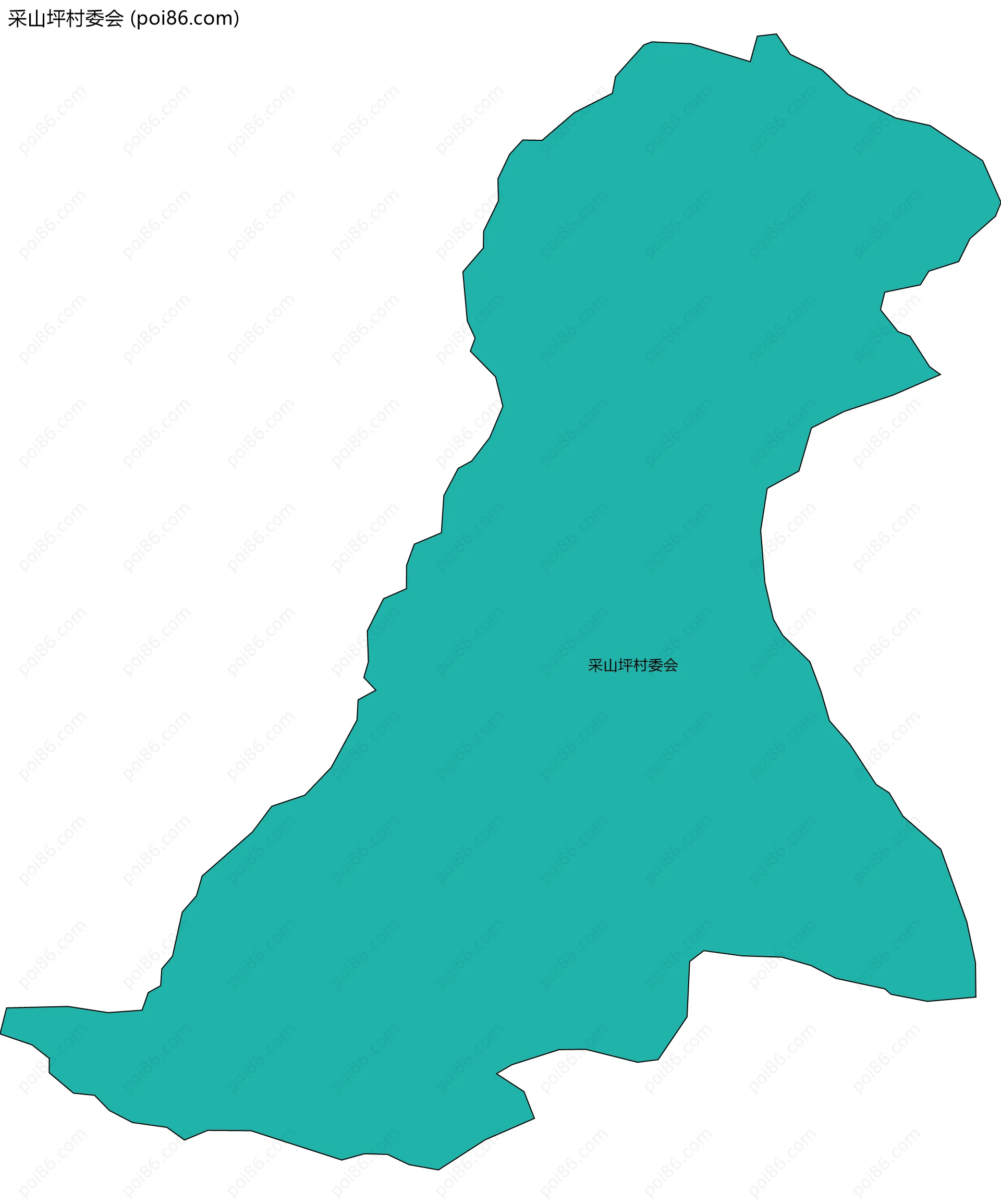 采山坪村委会边界地图