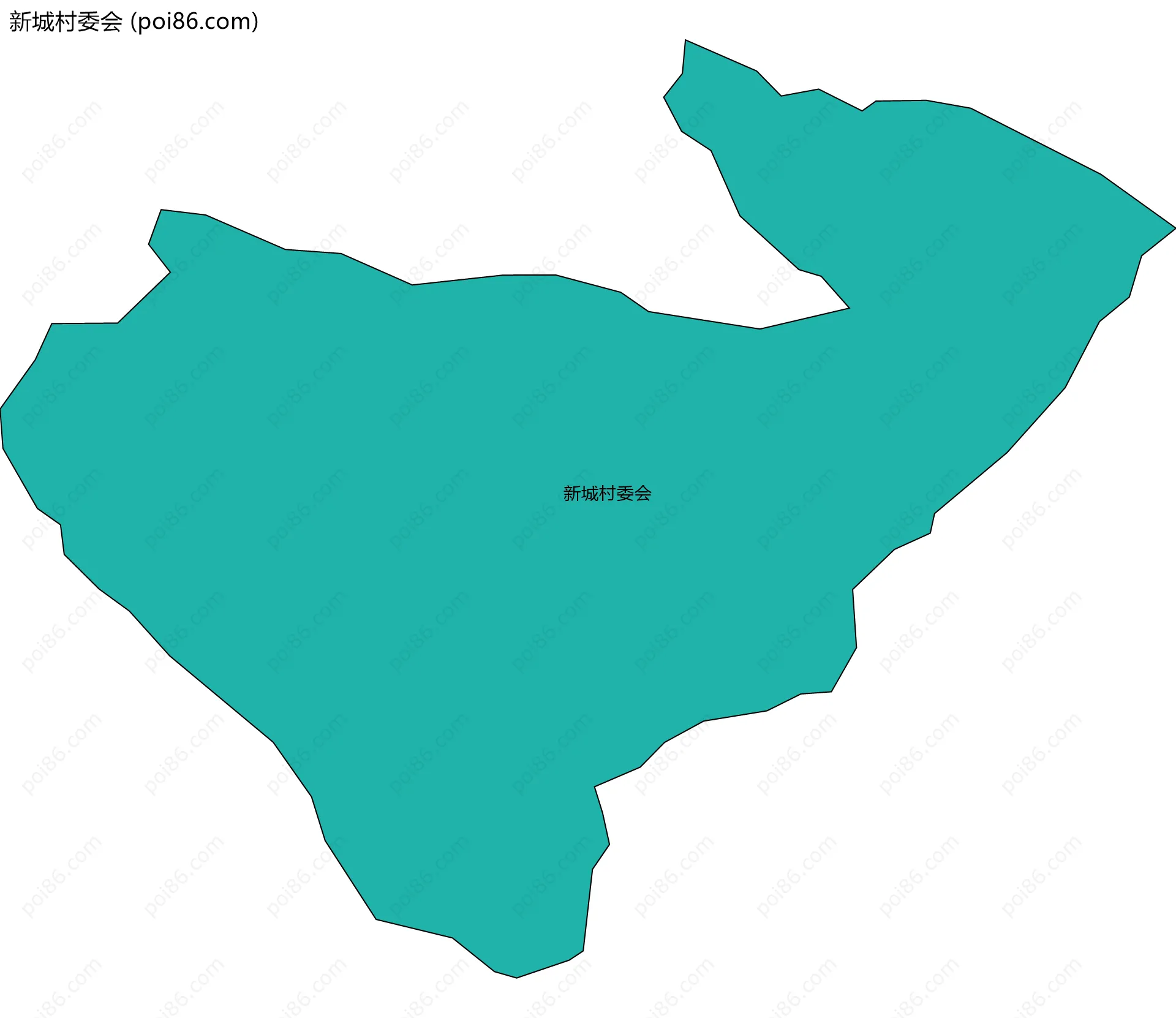 新城村委会边界地图