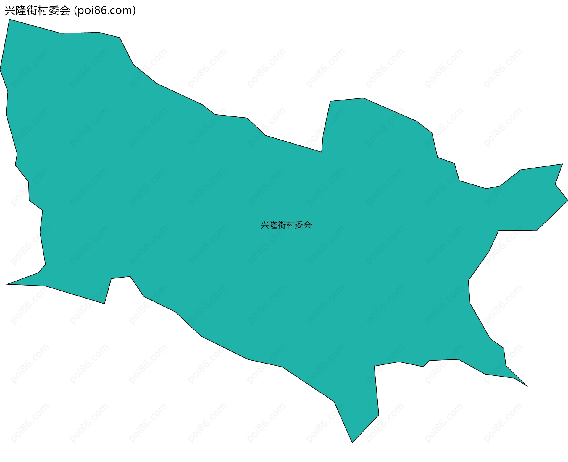 兴隆街村委会边界地图