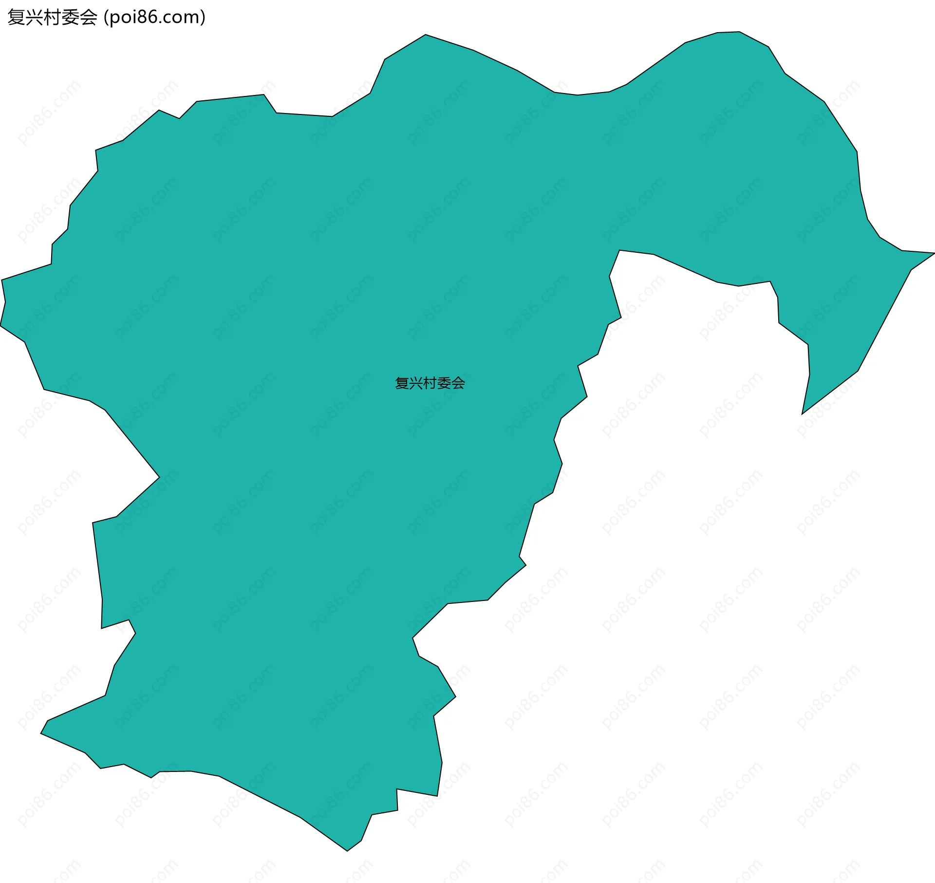 复兴村委会边界地图