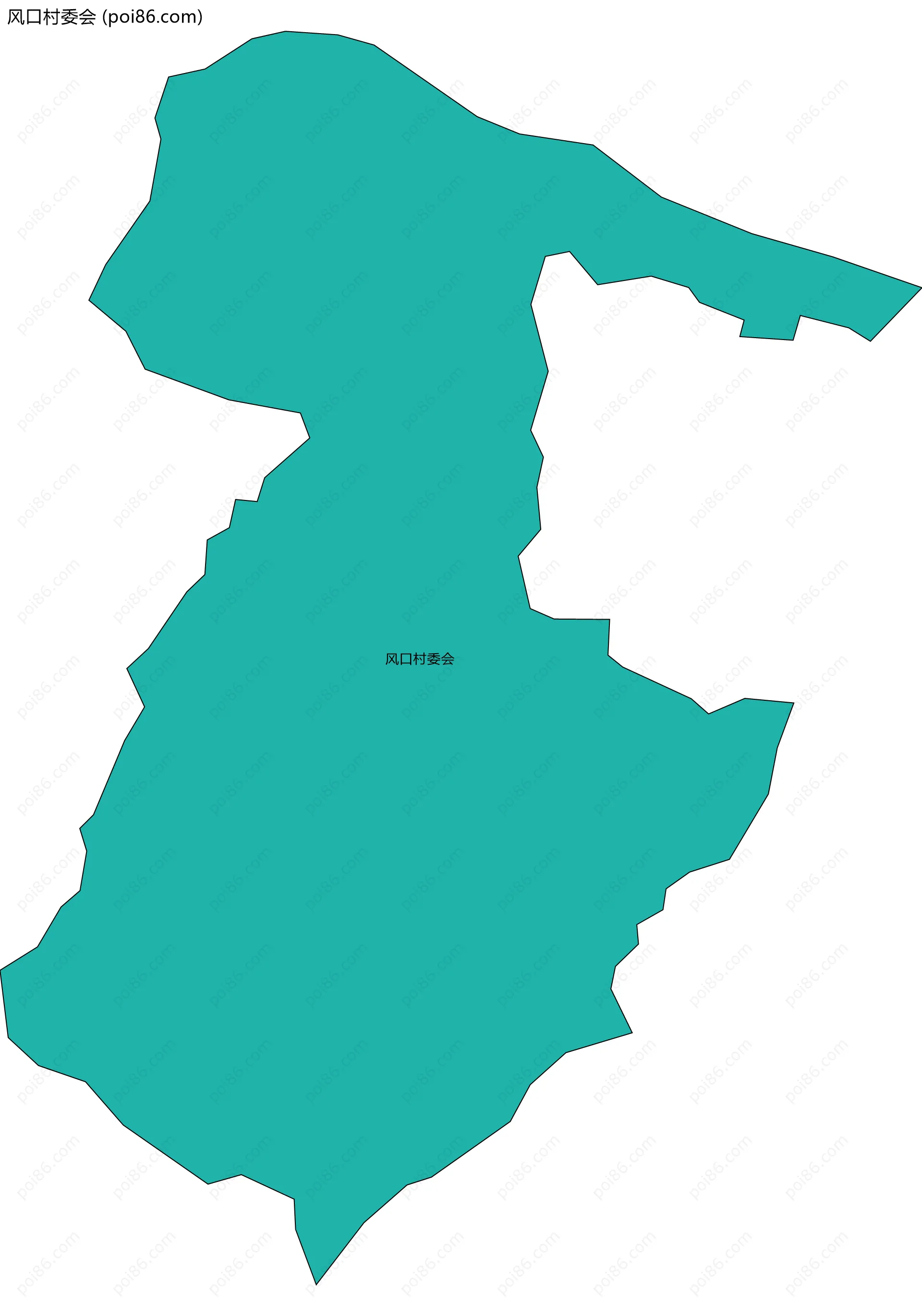 风口村委会边界地图