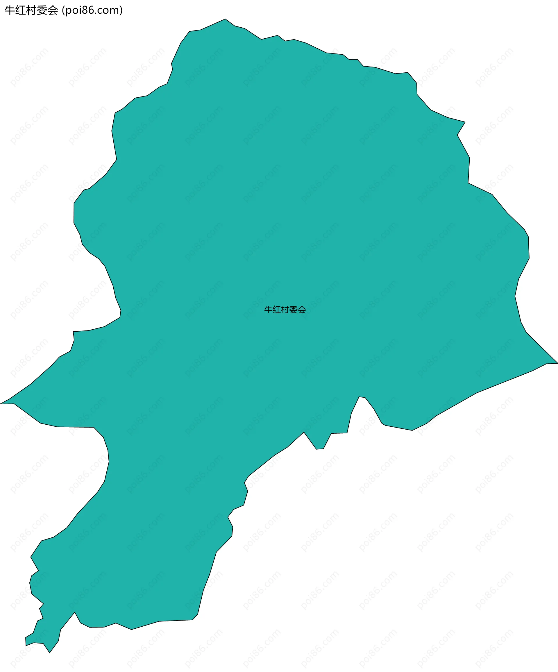 牛红村委会边界地图