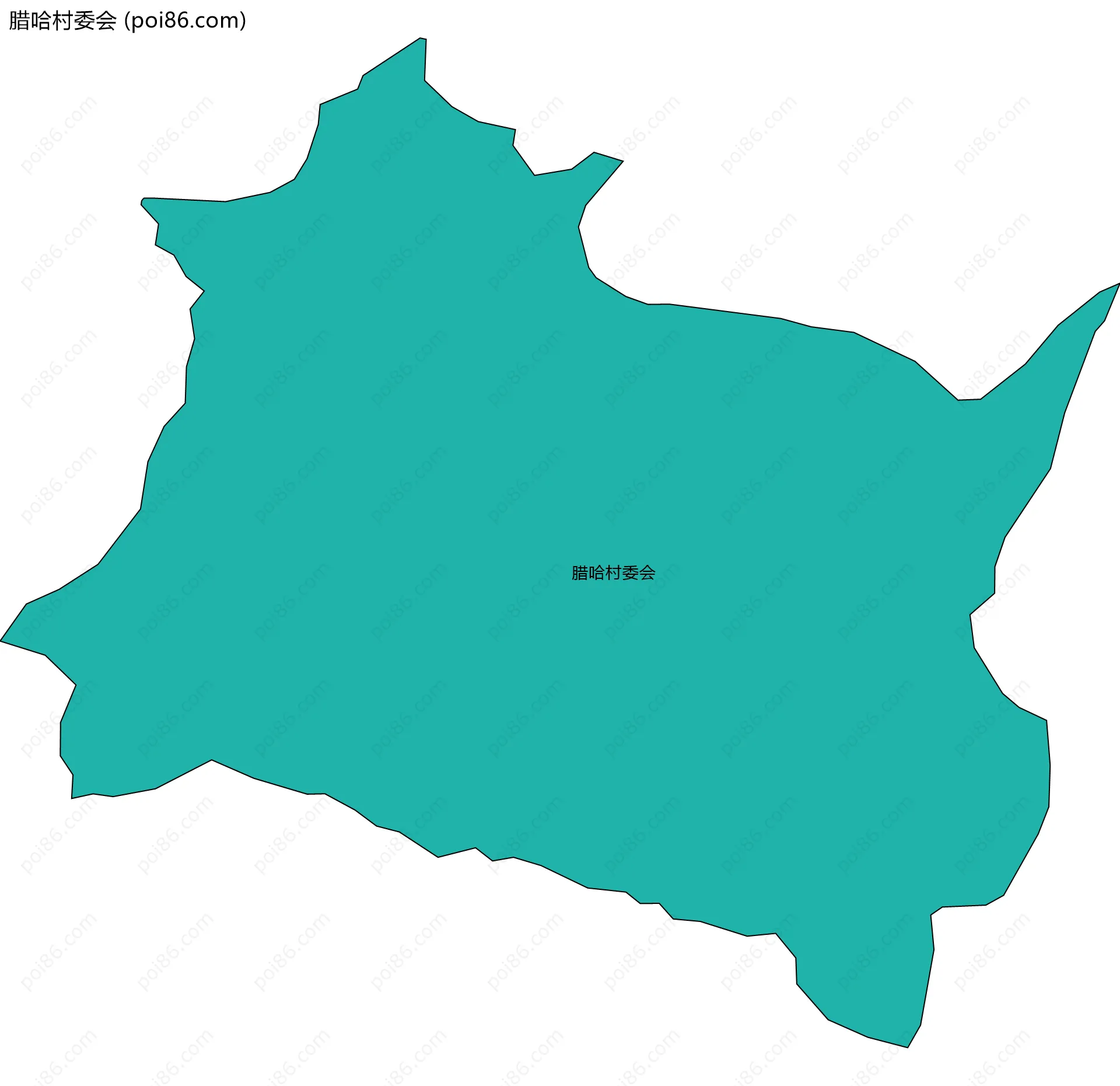 腊哈村委会边界地图