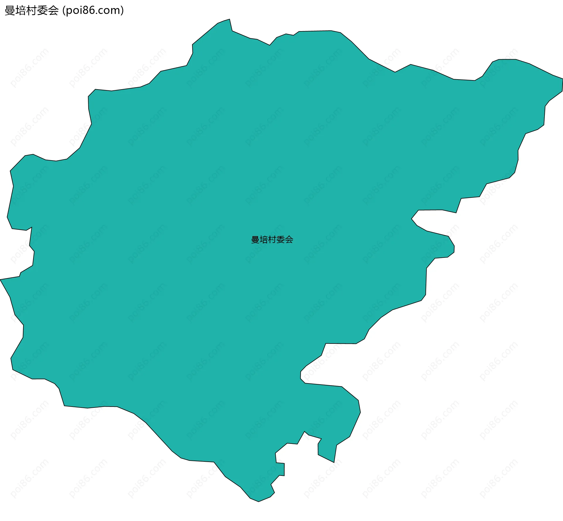 曼培村委会边界地图