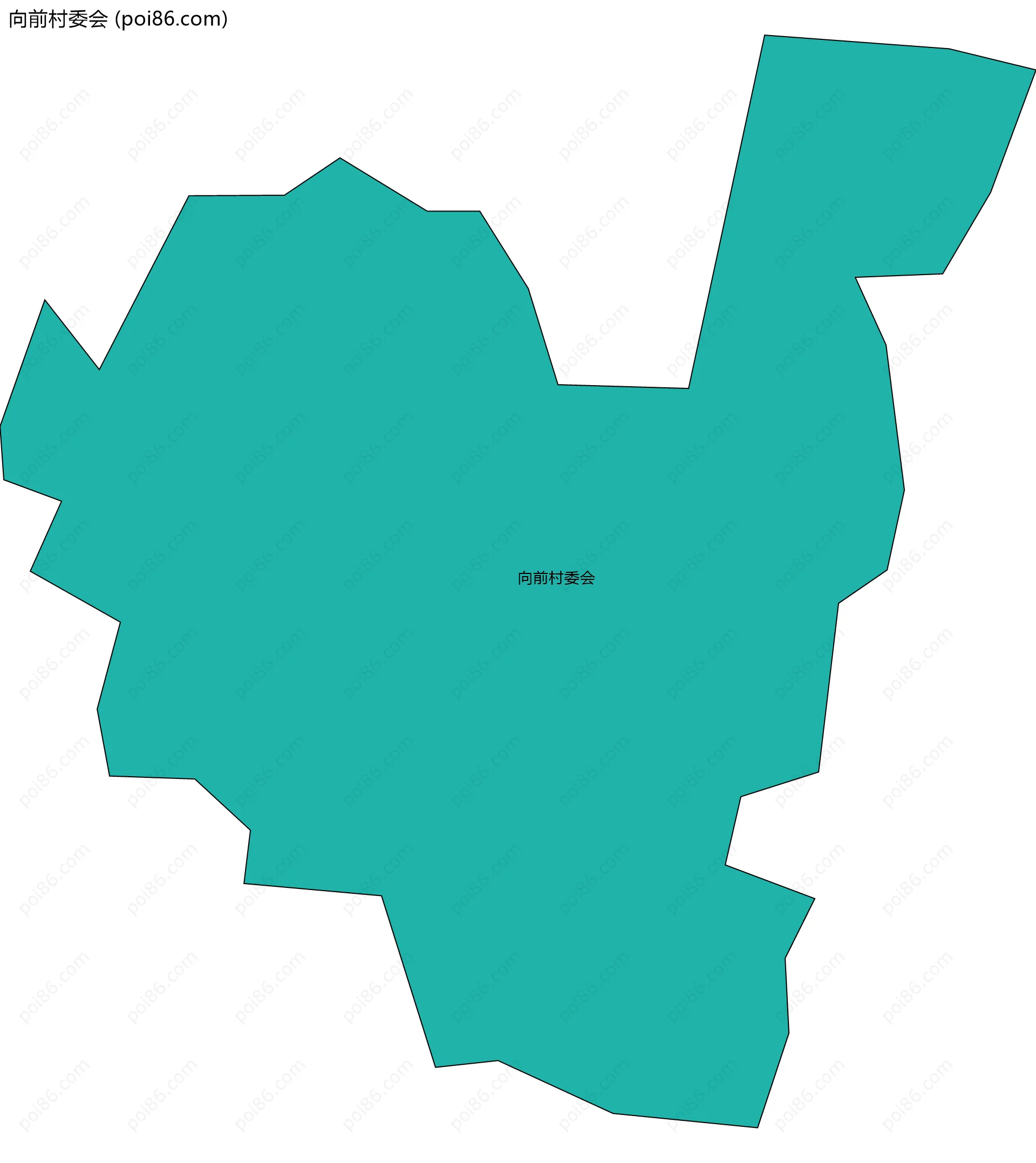 向前村委会边界地图