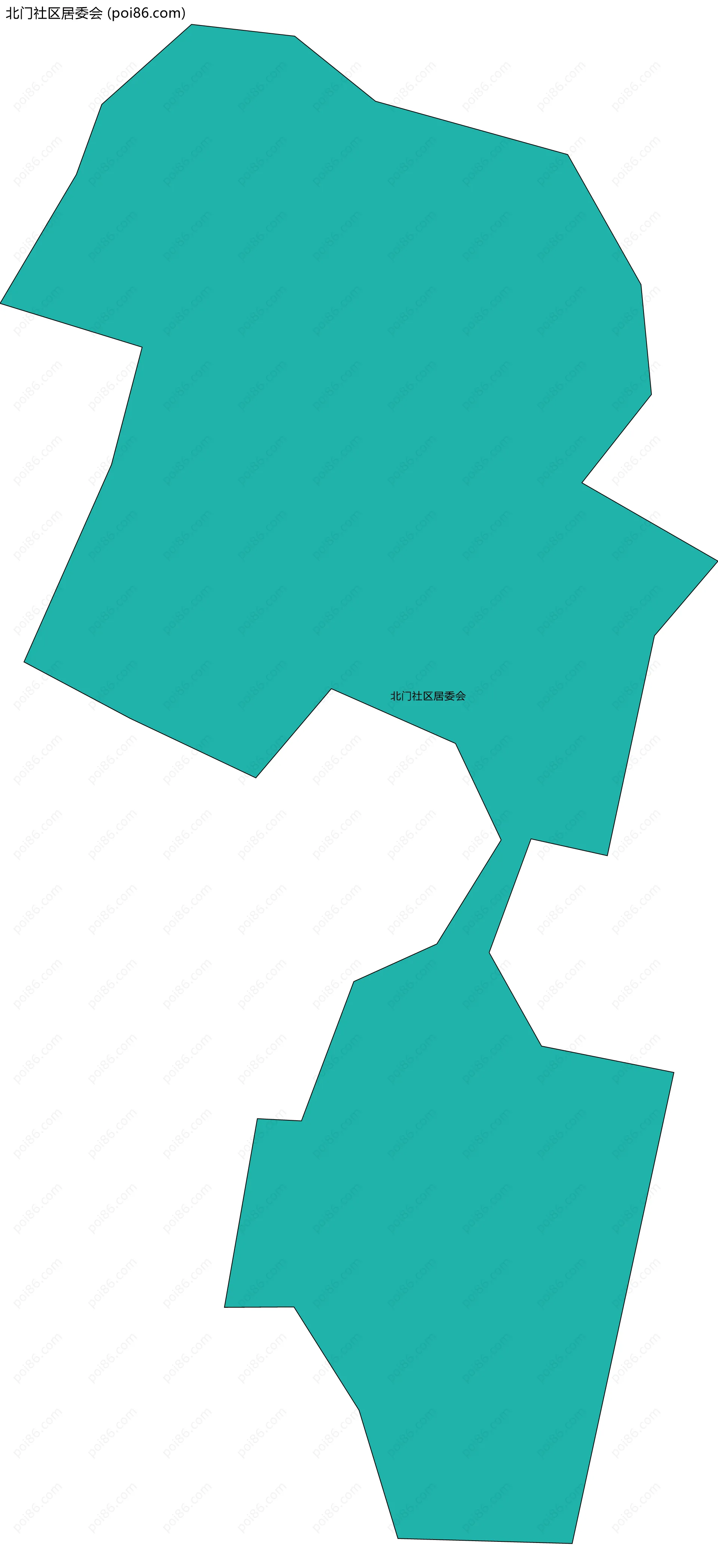 北门社区居委会边界地图