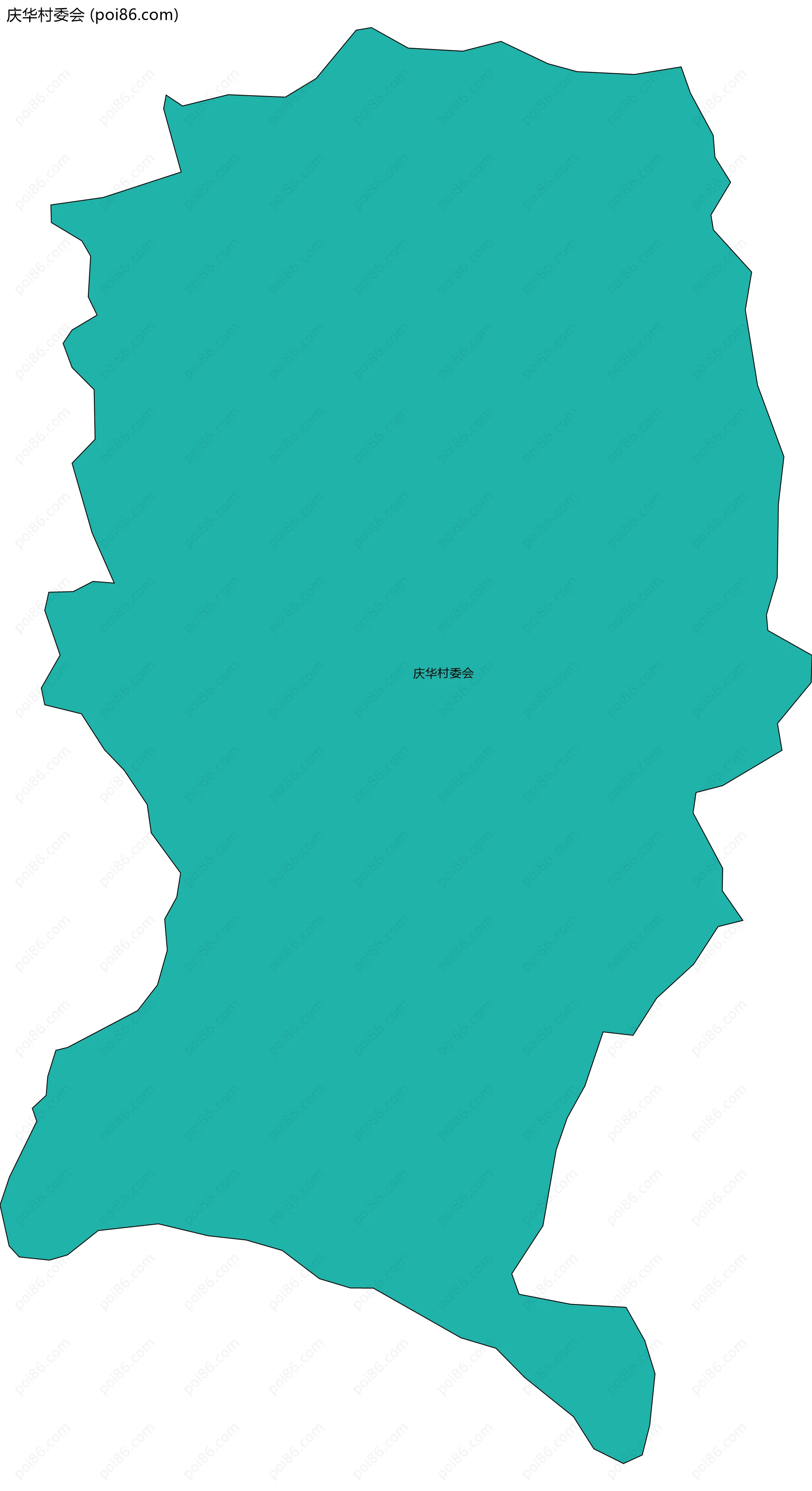 庆华村委会边界地图