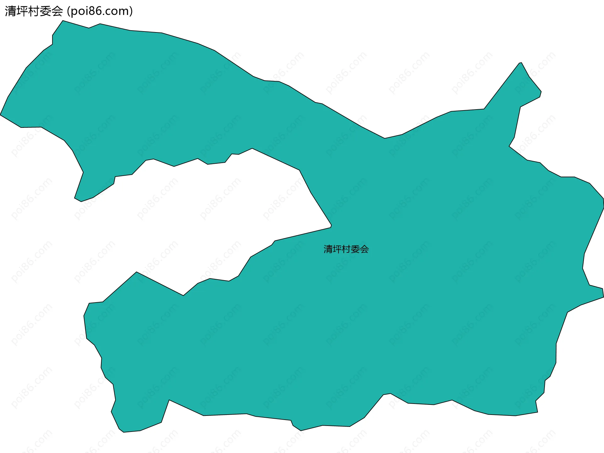 清坪村委会边界地图