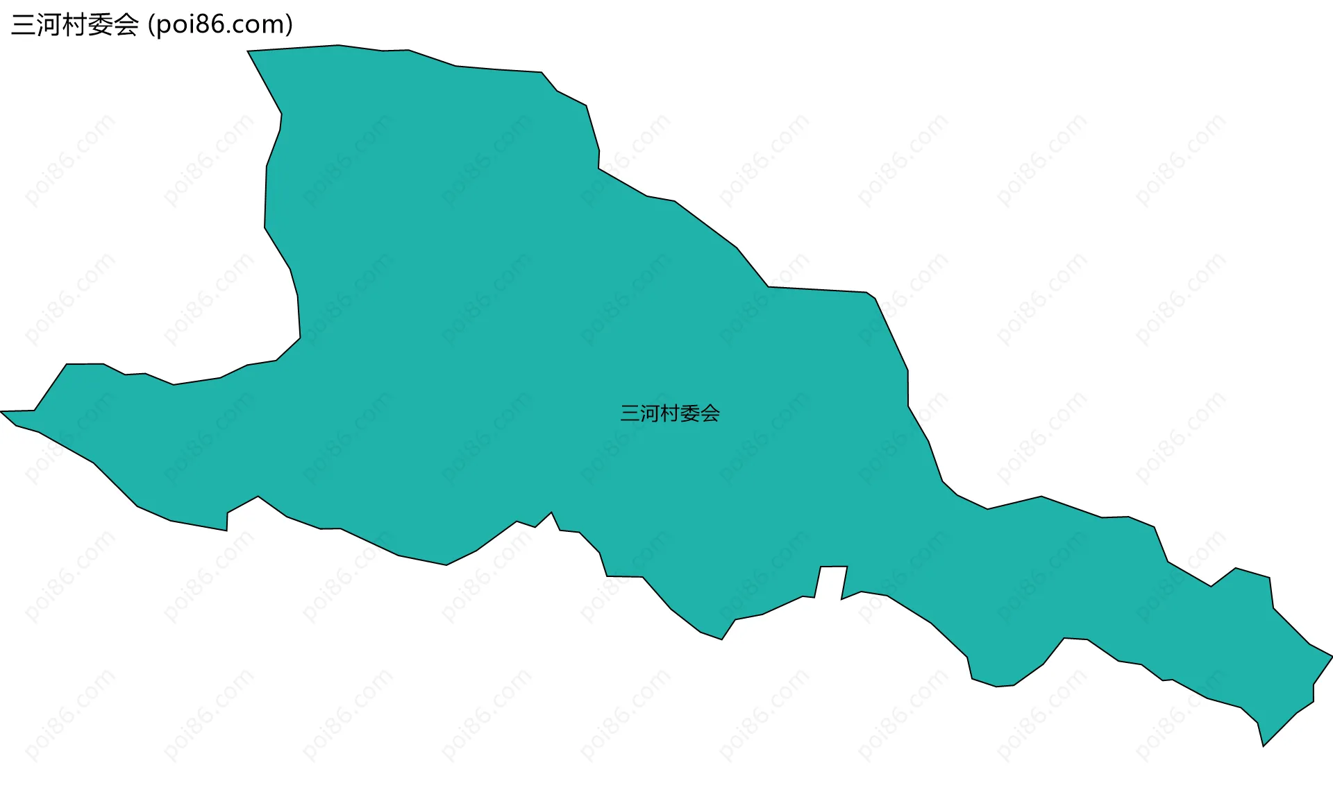 三河村委会边界地图