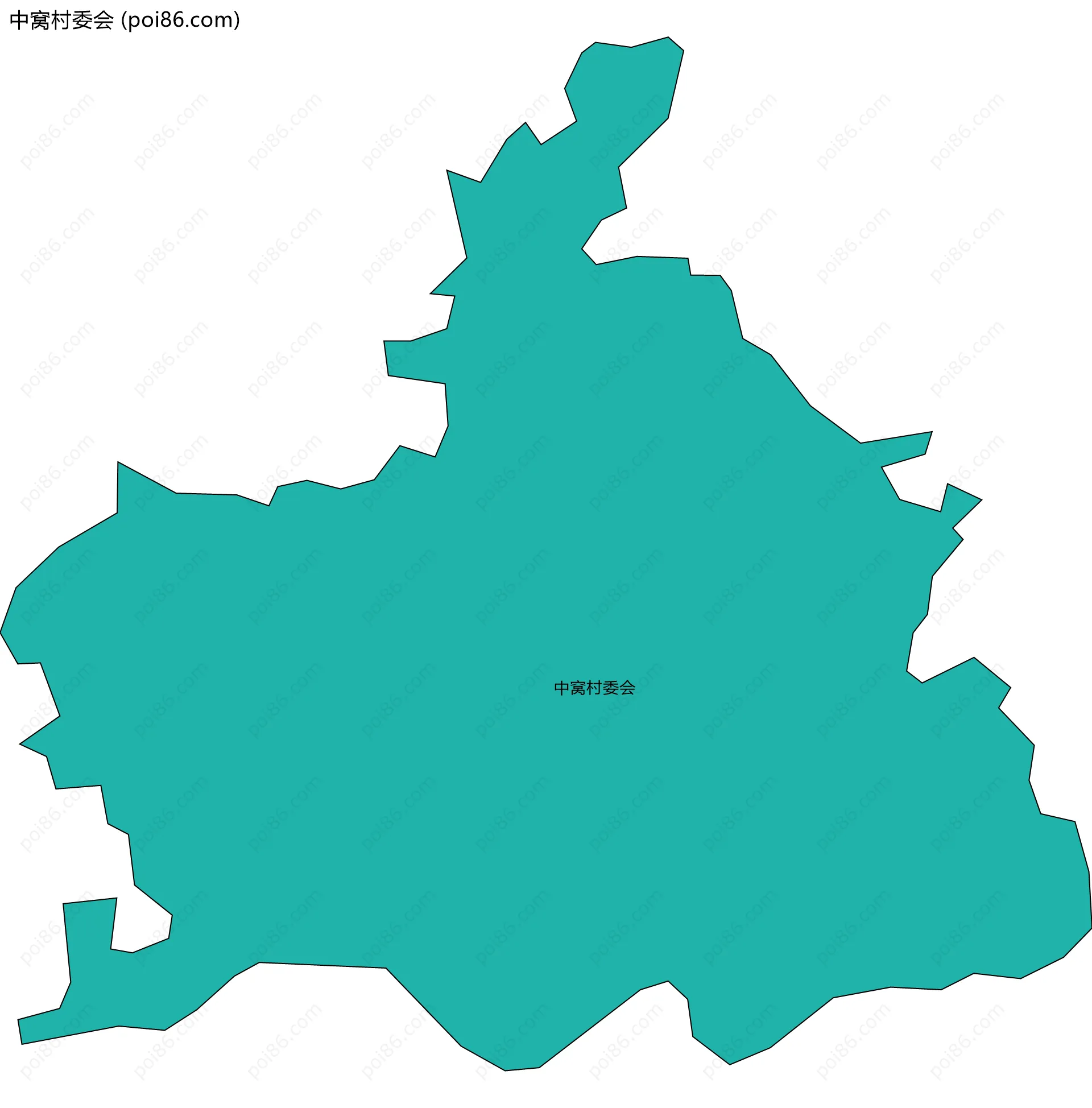 中窝村委会边界地图