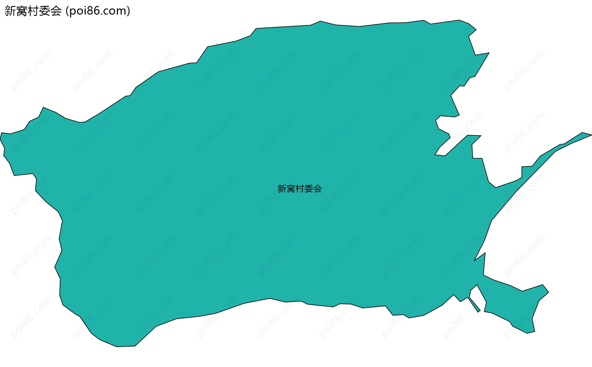 新窝村委会边界地图