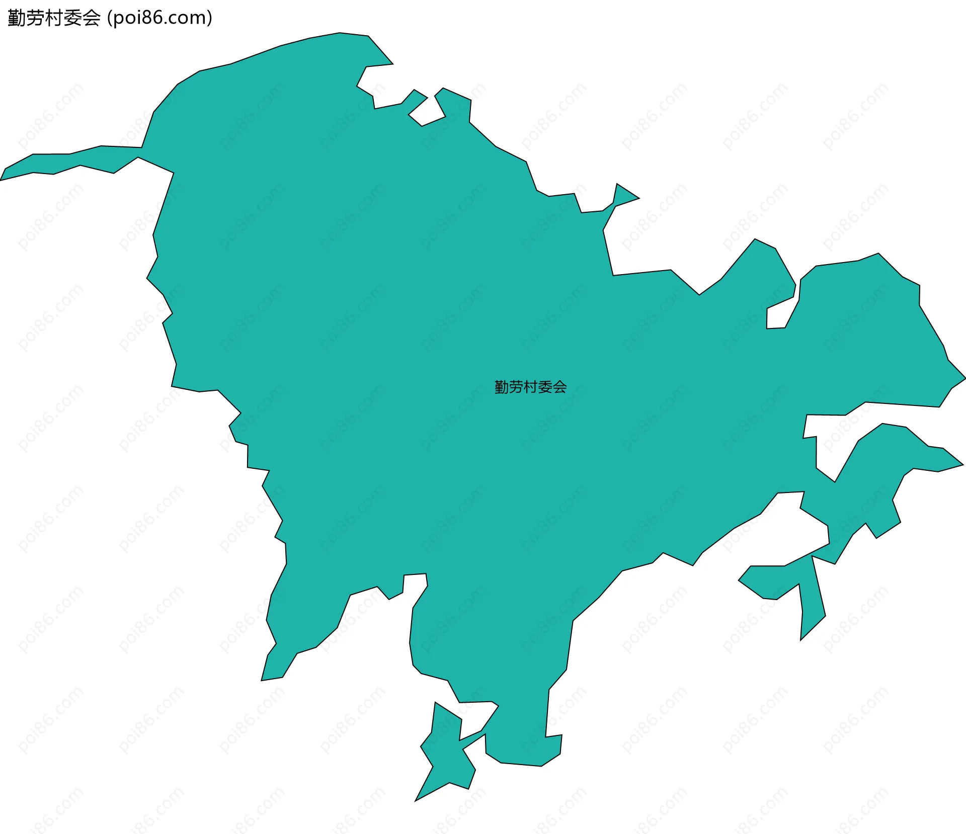 勤劳村委会边界地图