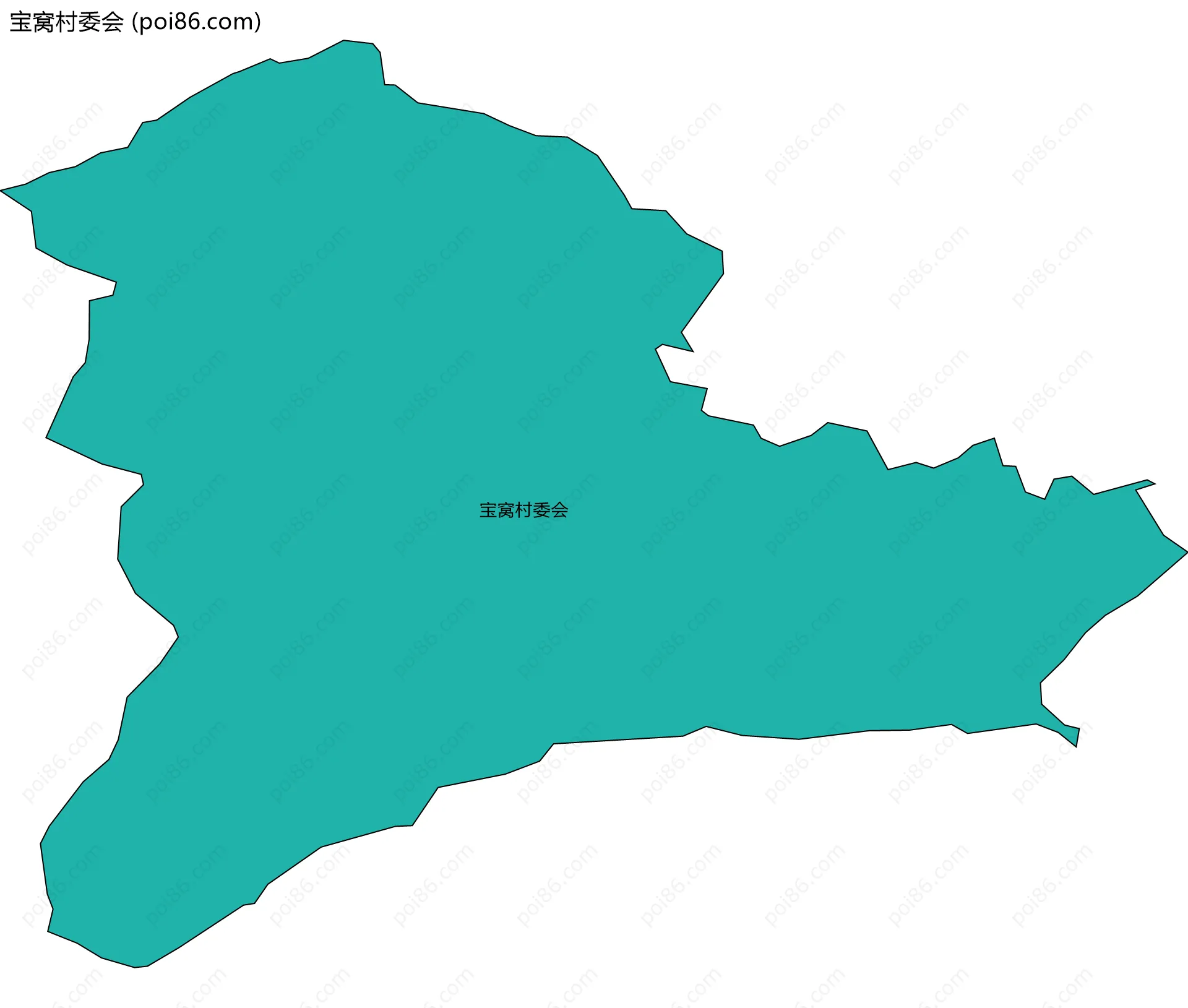 宝窝村委会边界地图