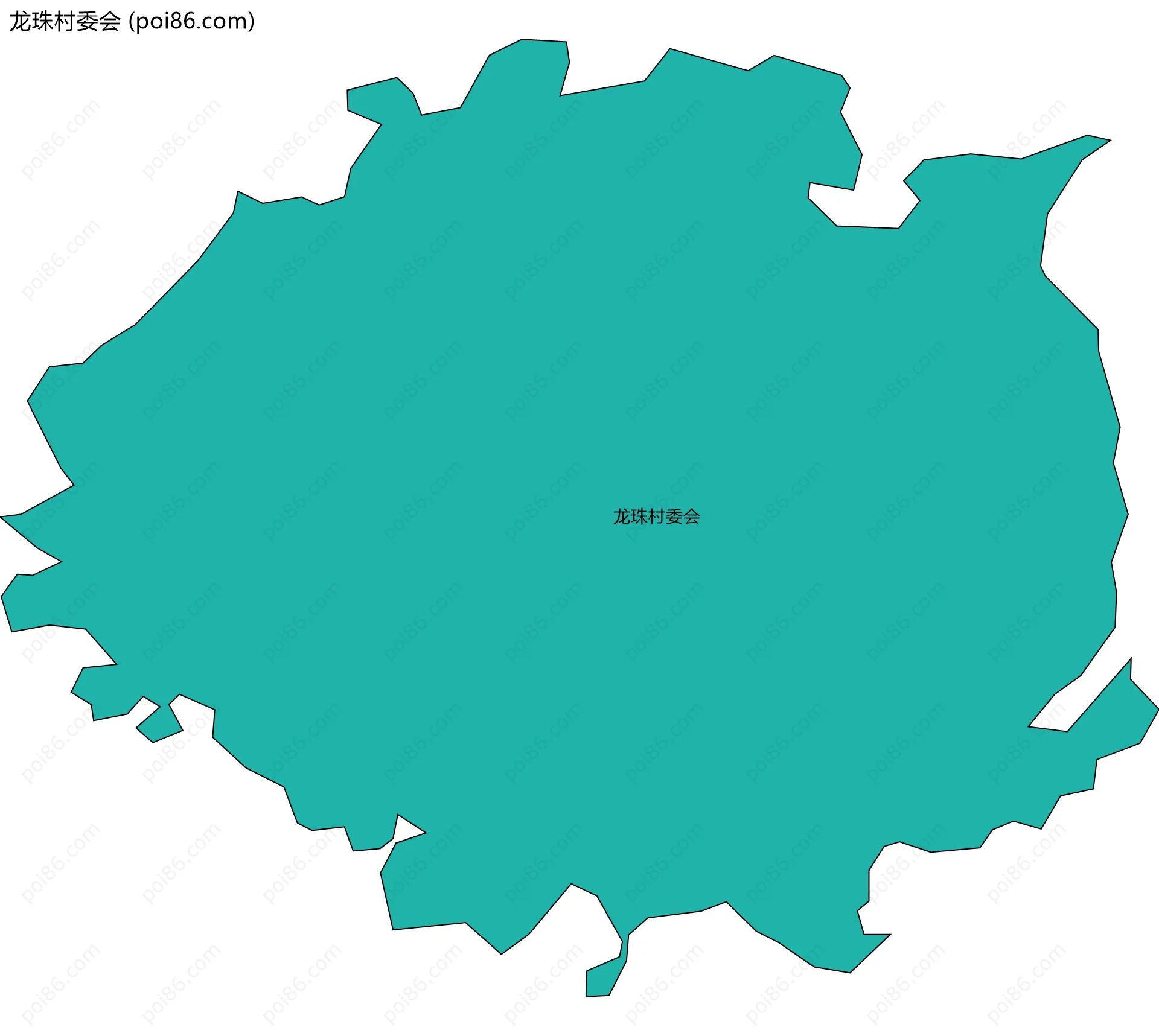 龙珠村委会边界地图