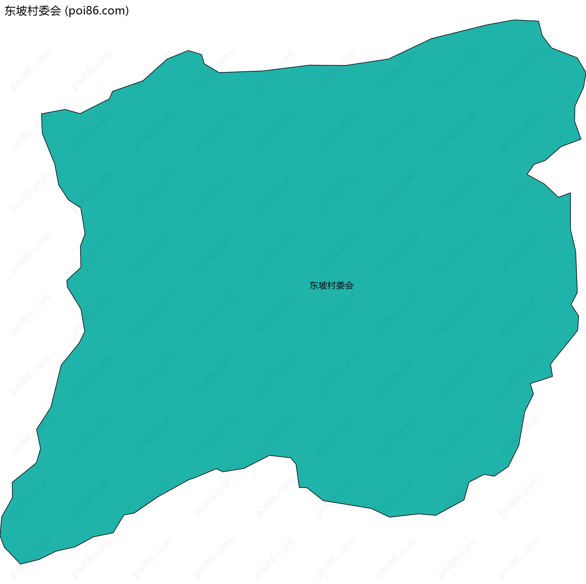 东坡村委会边界地图