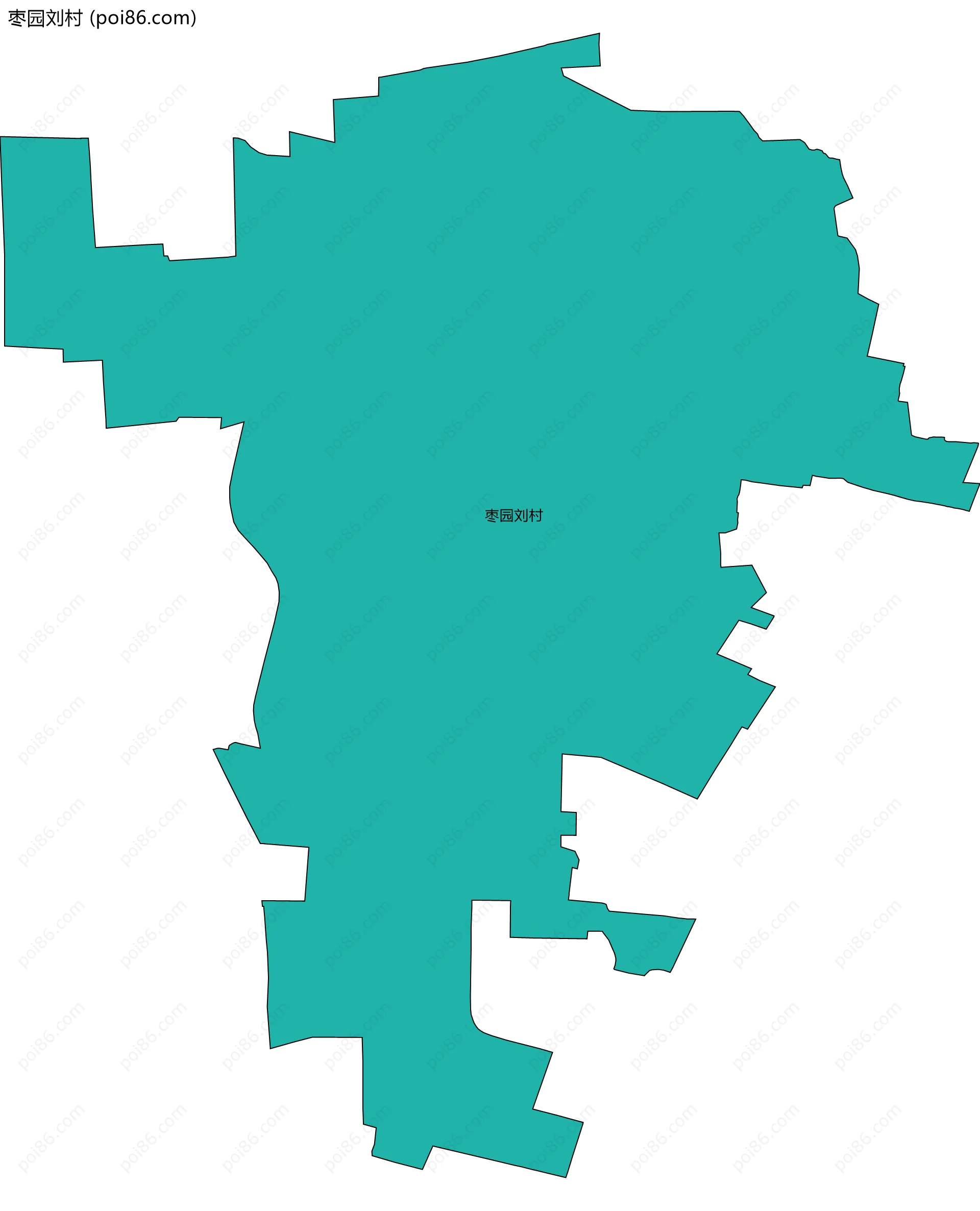 枣园刘村边界地图